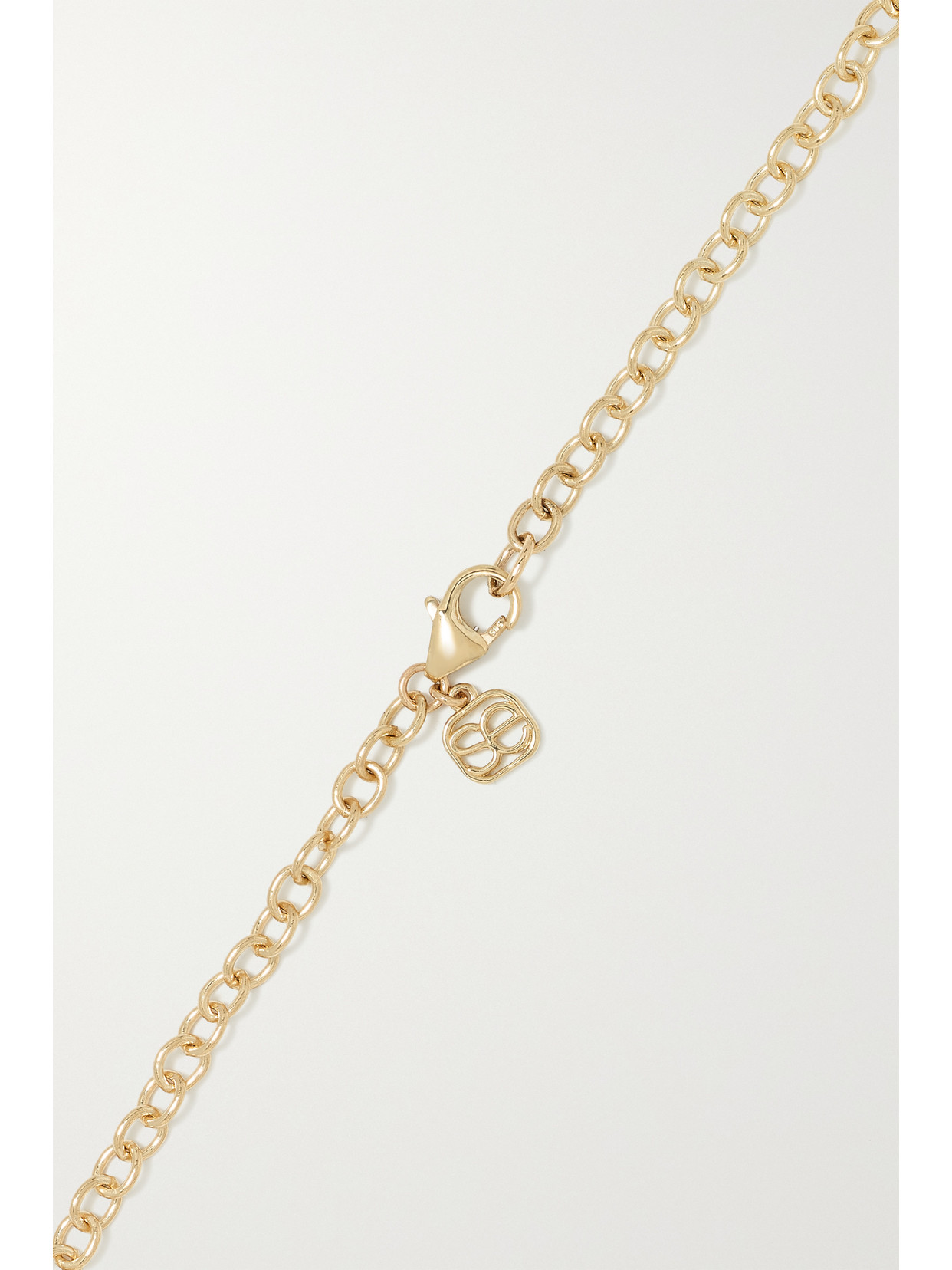 Shop Sydney Evan Mini Evil Eye 14-karat Gold, Amethyst And Diamond Anklet