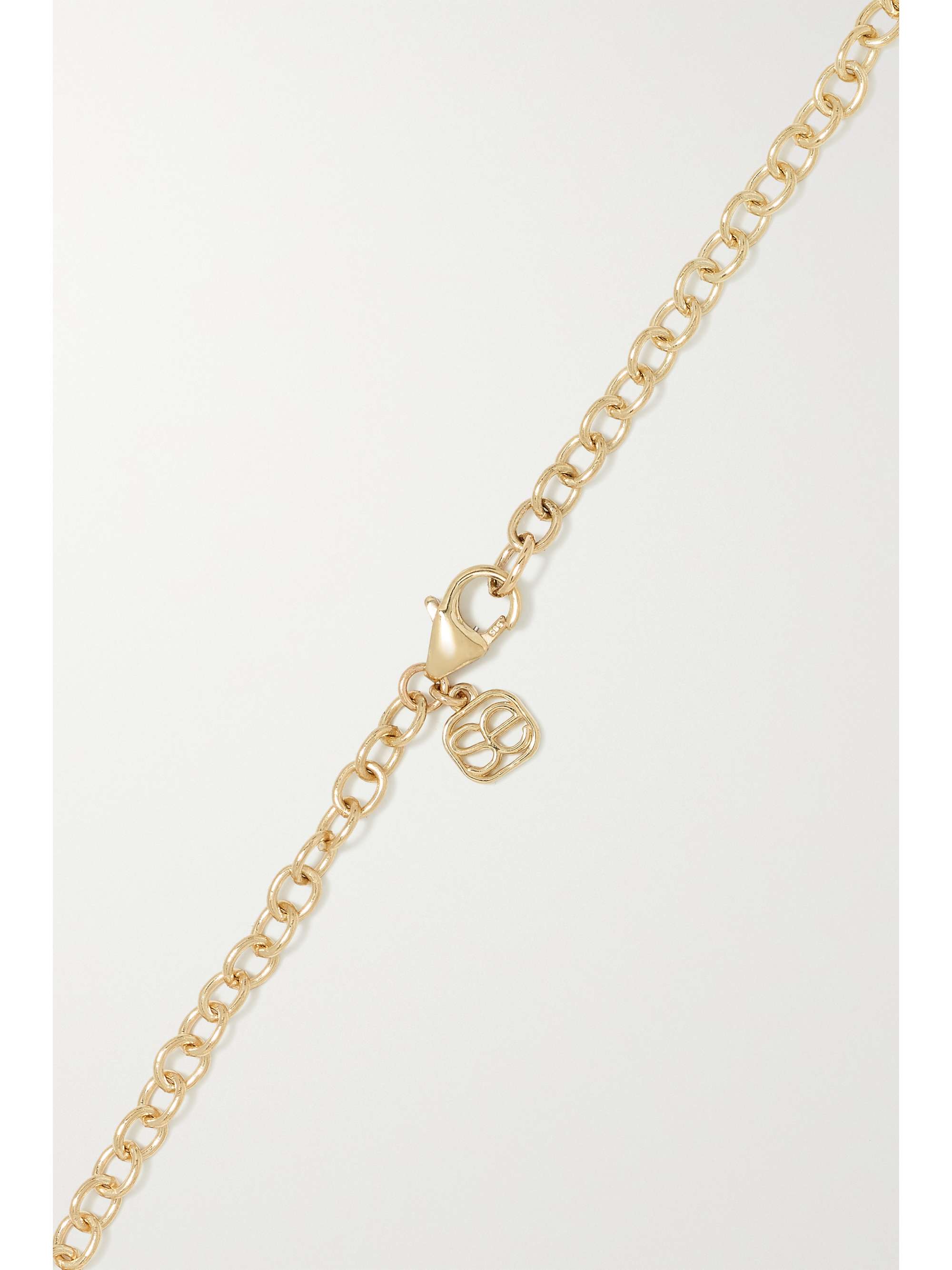 SYDNEY EVAN Mini Evil Eye 14-karat gold, amethyst and diamond anklet