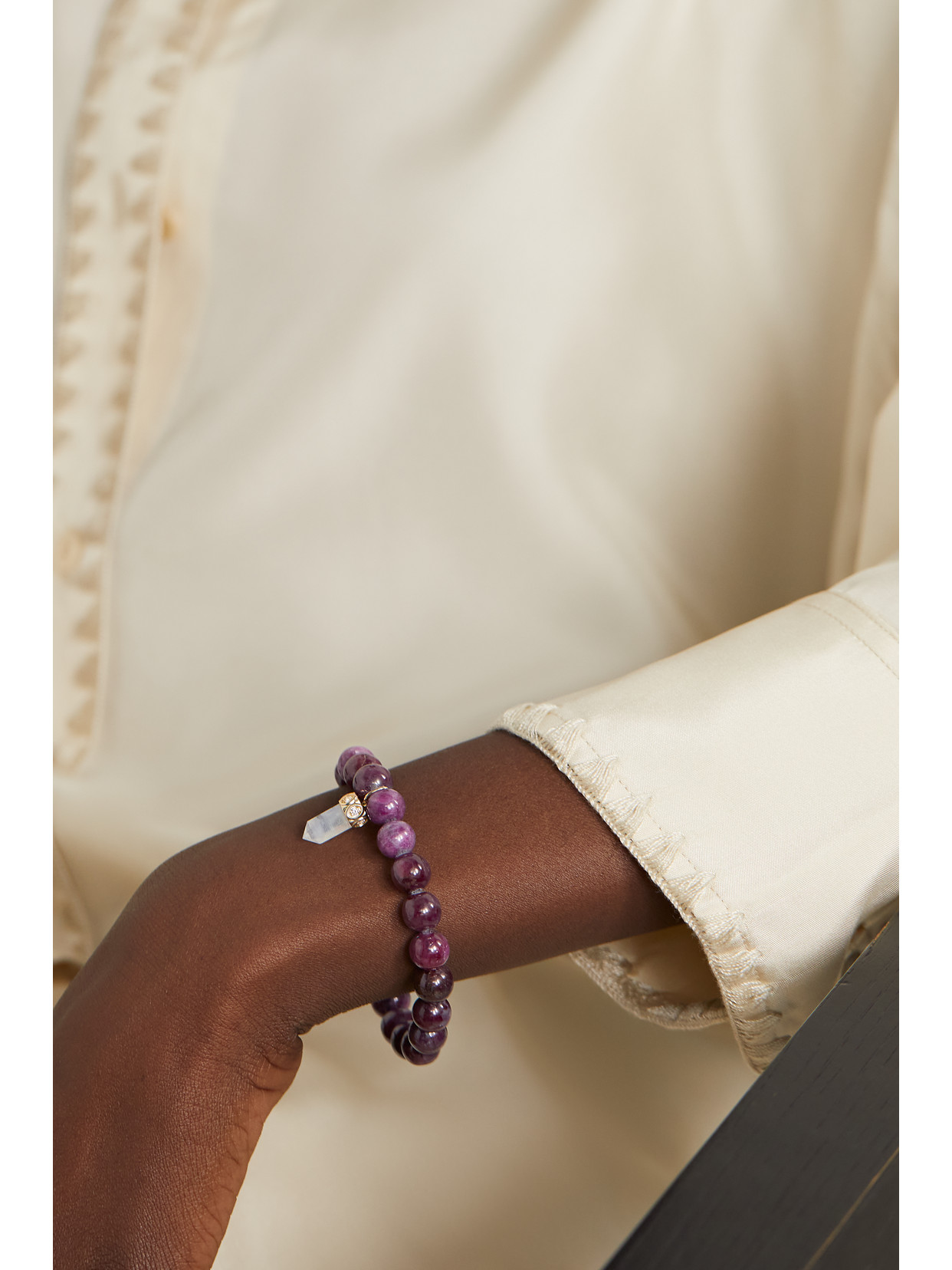 Sydney Evan 14-karat Gold Multi-stone Bracelet In Gold