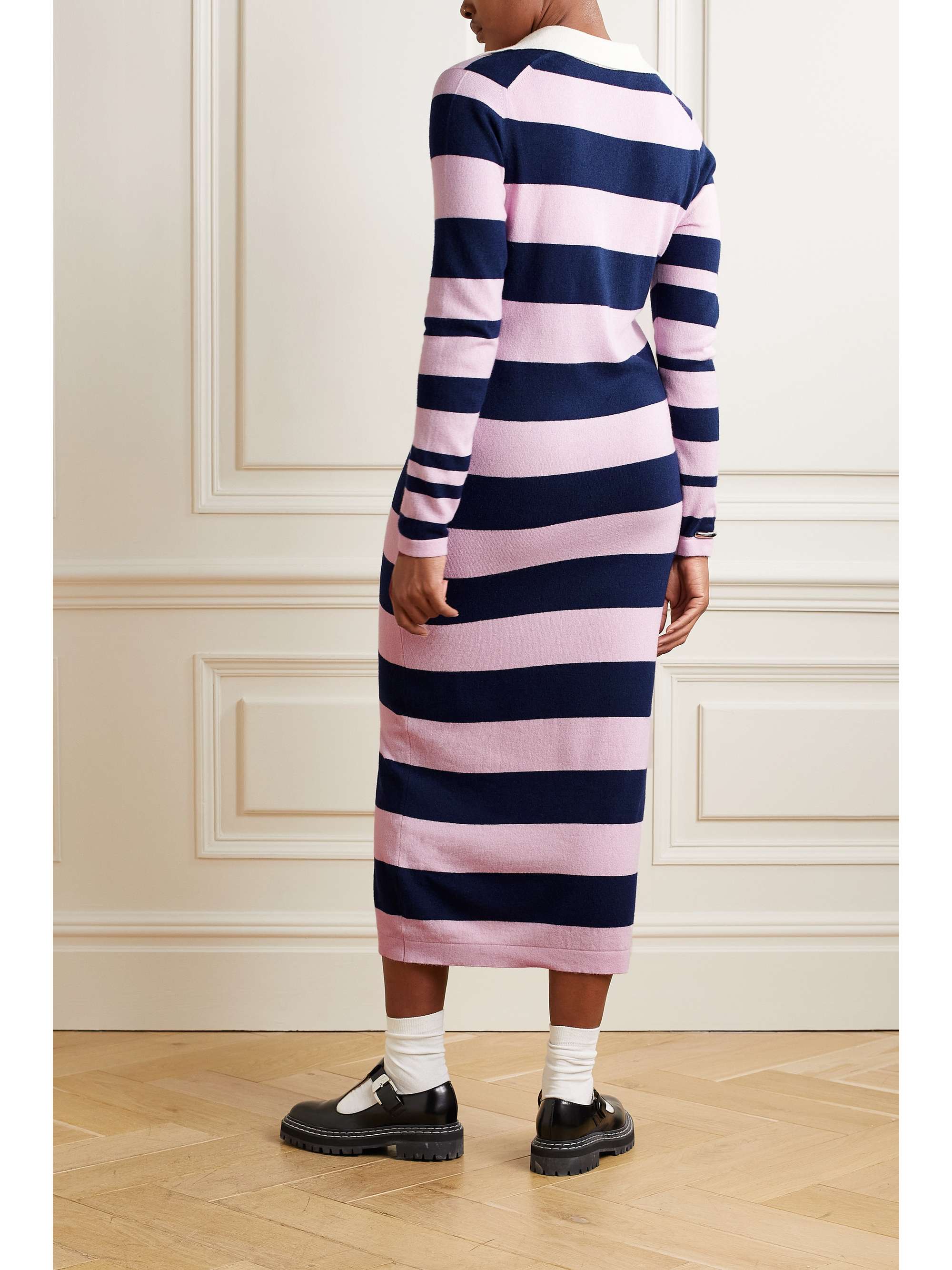 CLEMENTS RIBEIRO Rugby striped cashmere maxi dress