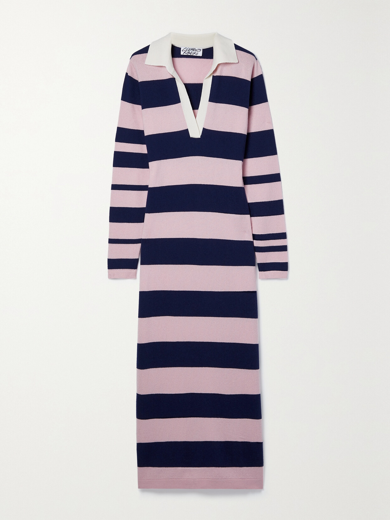 CLEMENTS RIBEIRO Rugby Striped Cashmere Maxi Dress