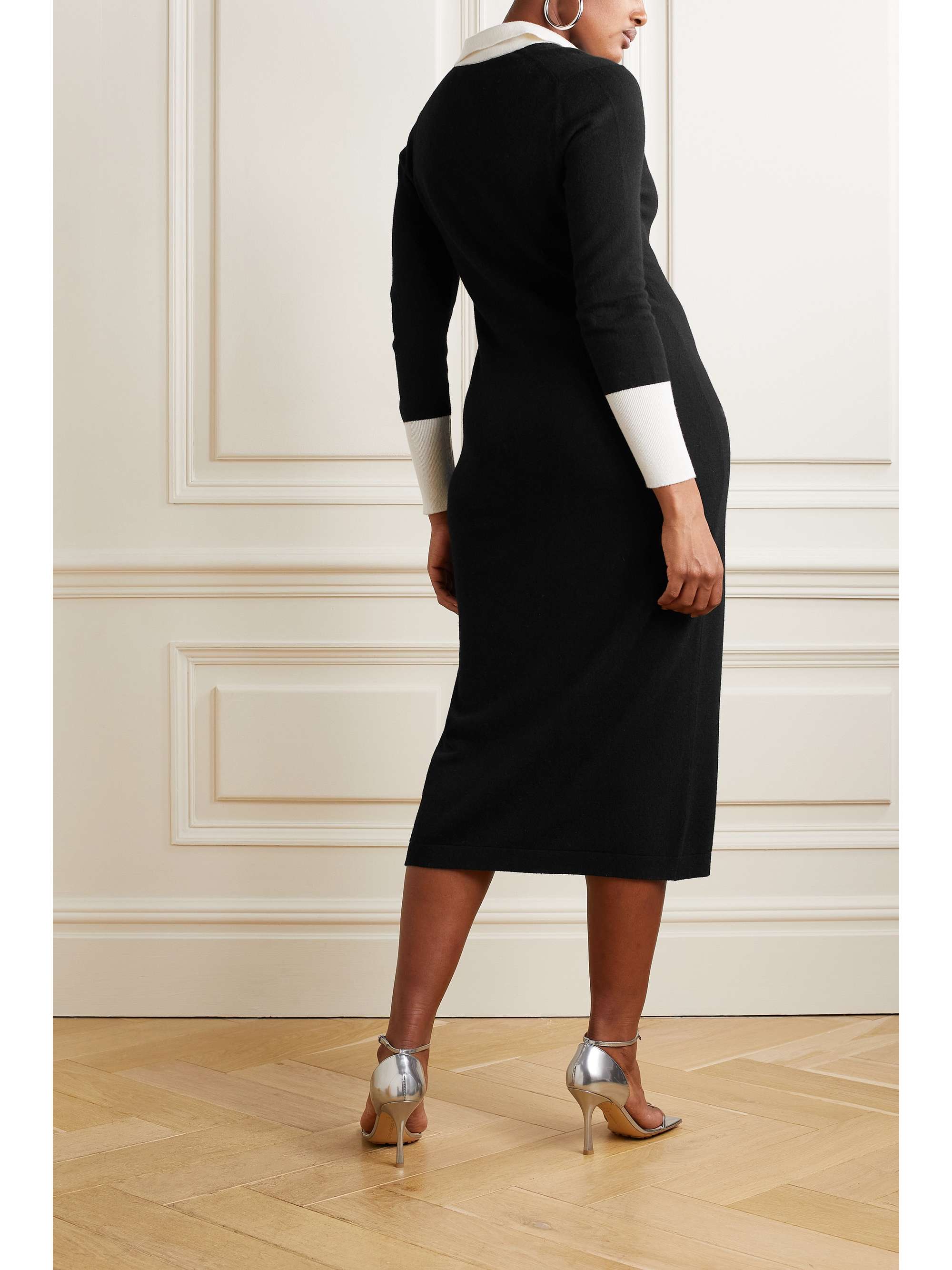 CLEMENTS RIBEIRO Teri two-tone cashmere midi dress