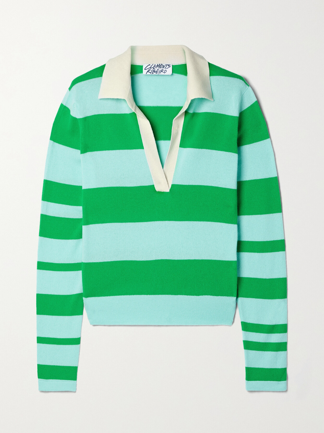 CLEMENTS RIBEIRO Rugby Striped Jacquard-knit Cashmere Sweater