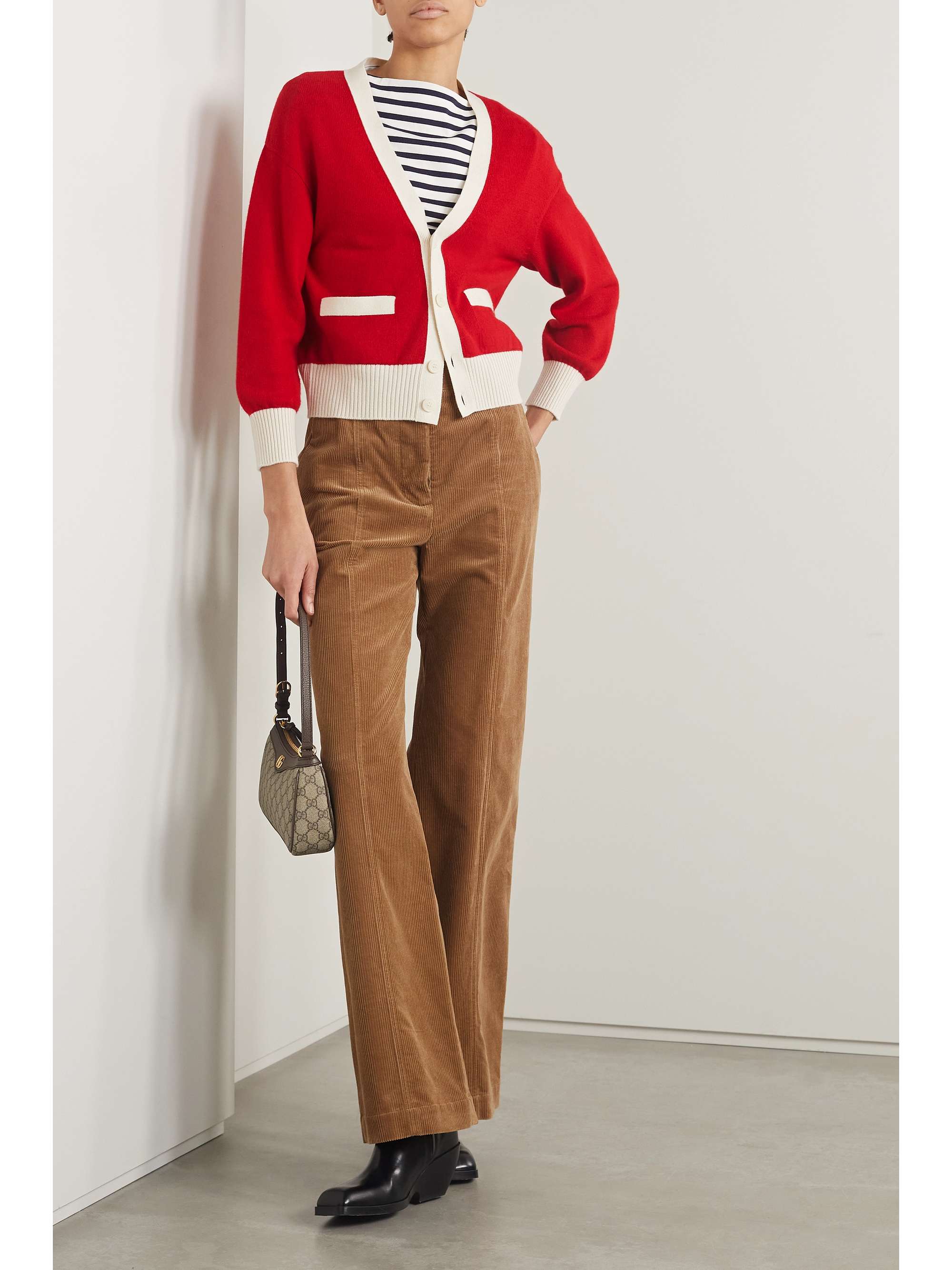 CLEMENTS RIBEIRO Deauville two-tone cashmere cardigan