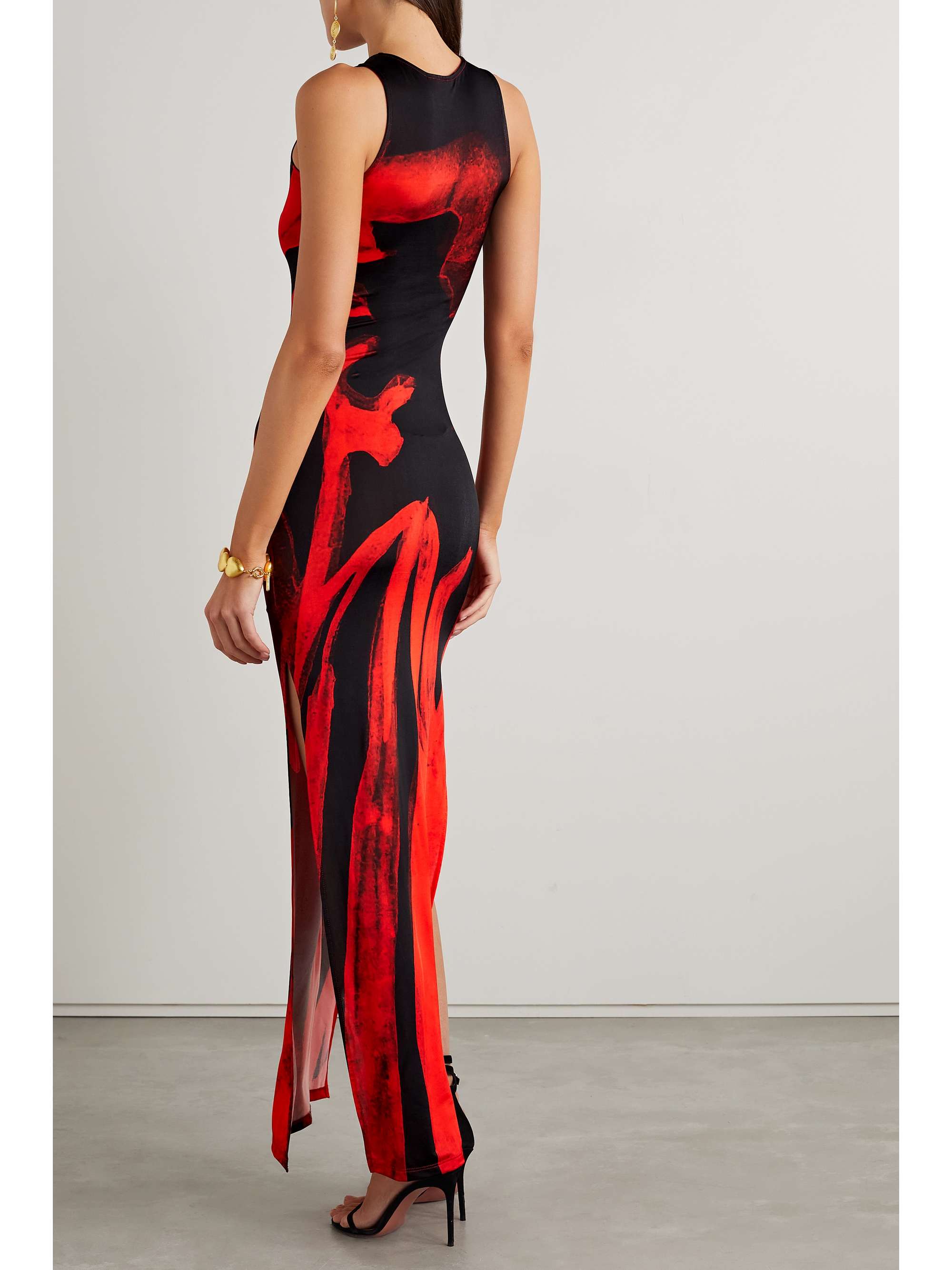 LOUISA BALLOU Sea Breeze printed stretch-jersey maxi dress
