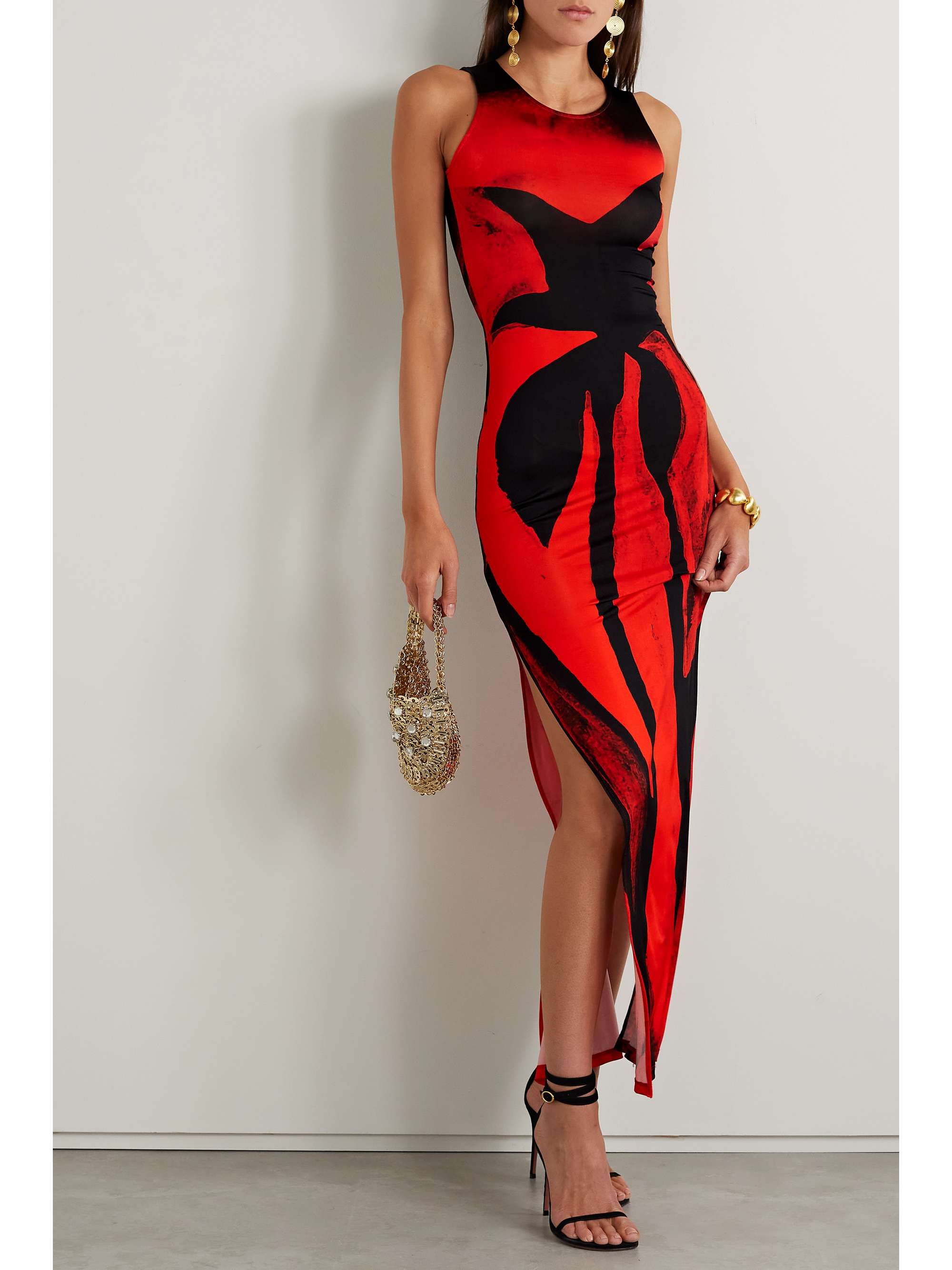 LOUISA BALLOU Sea Breeze printed stretch-jersey maxi dress