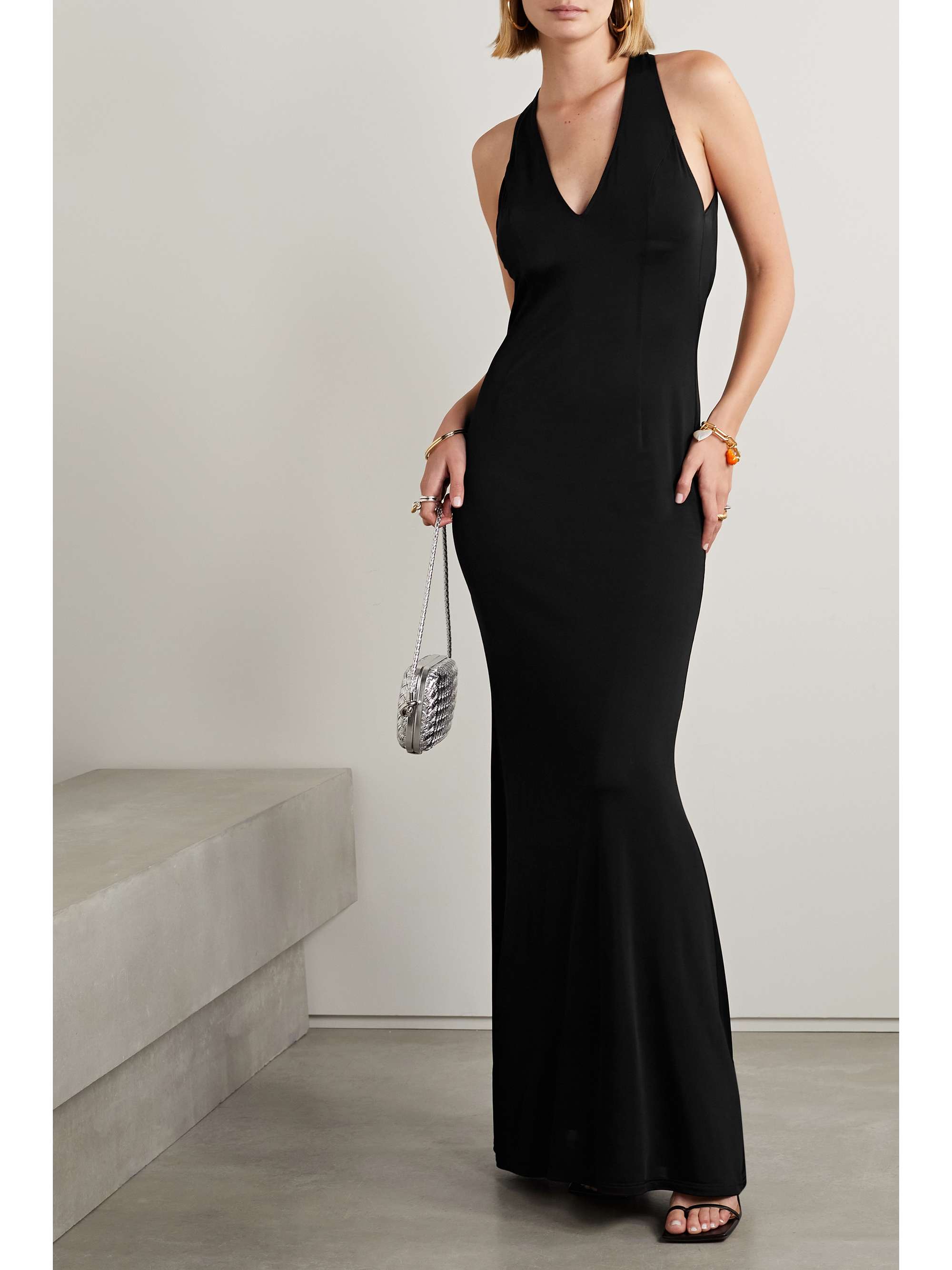 LOUISA BALLOU High Sea open-back stretch-jersey maxi dress | NET-A-PORTER