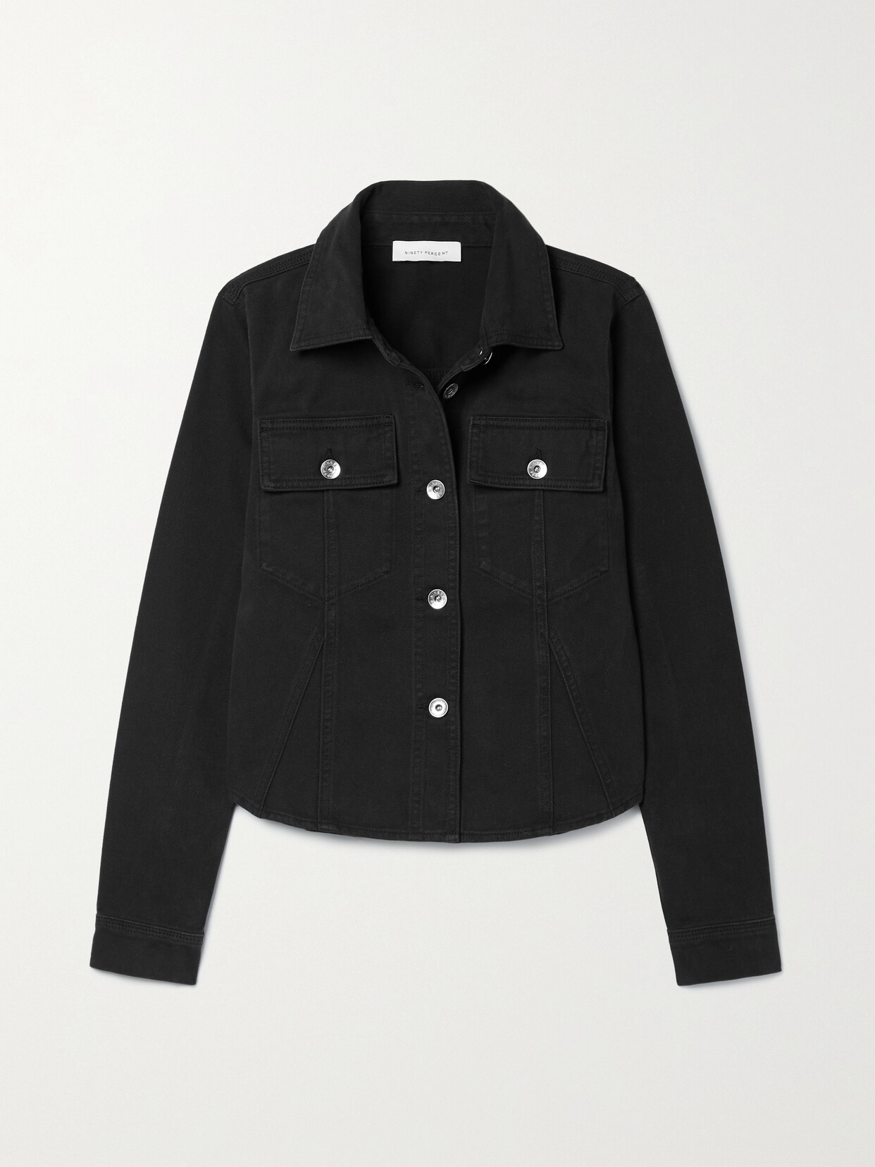 Ninety Percent Diana Organic Denim Shirt In Black