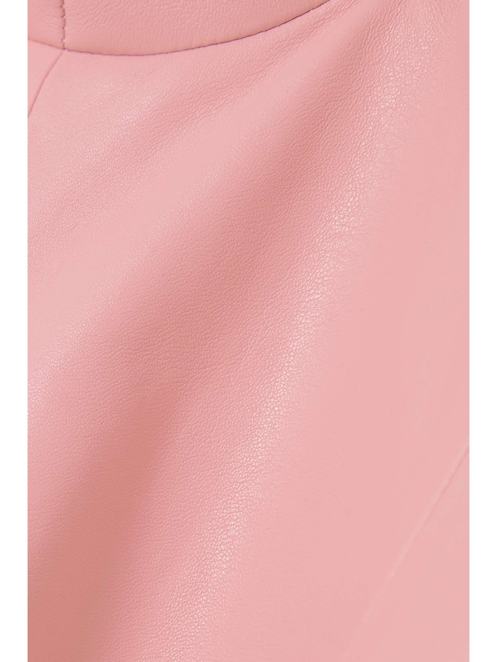 MAGDA BUTRYM Strapless paneled leather bustier midi dress