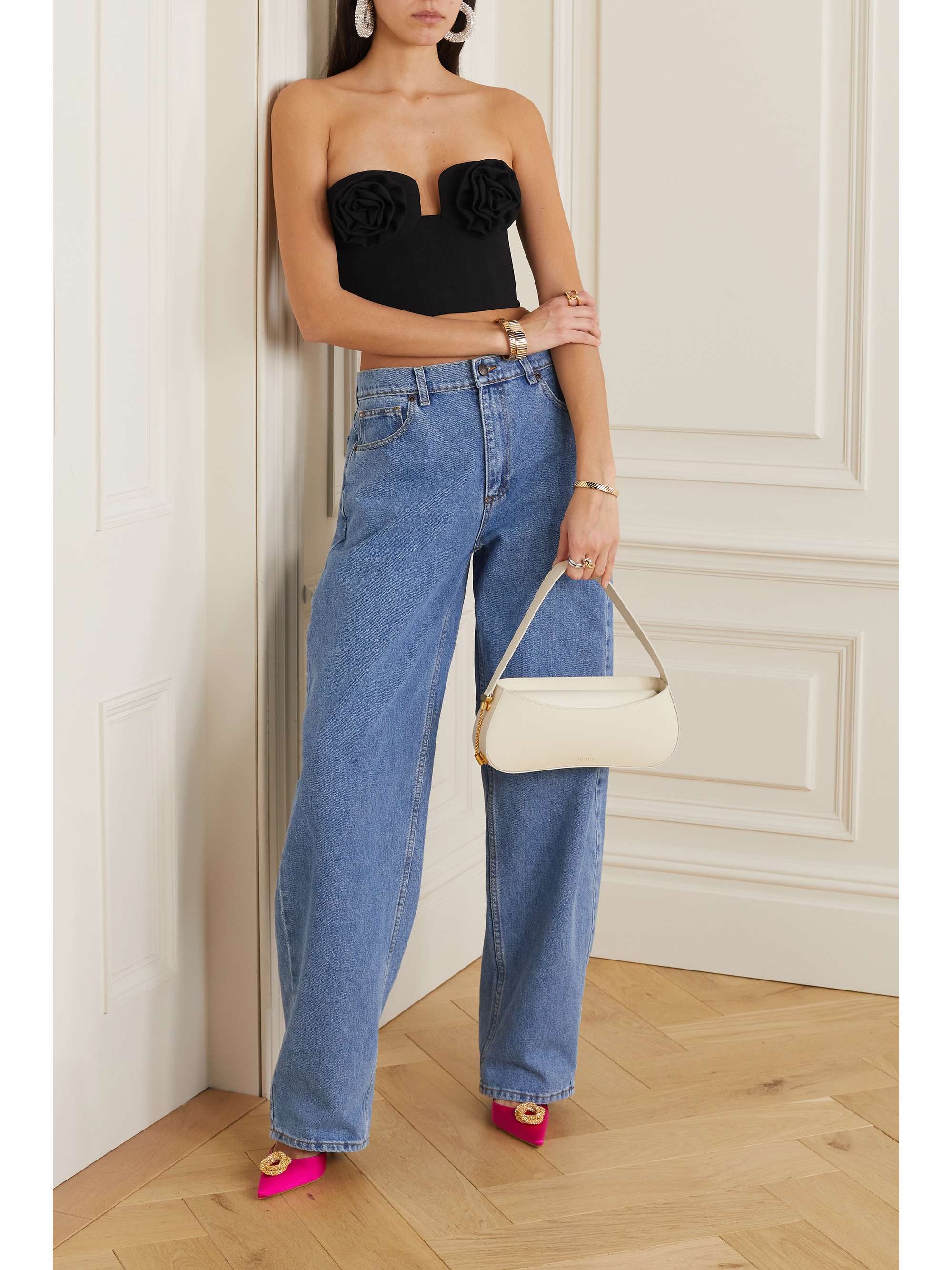 MAGDA BUTRYM Strapless cropped crepe bustier top | NET-A-PORTER