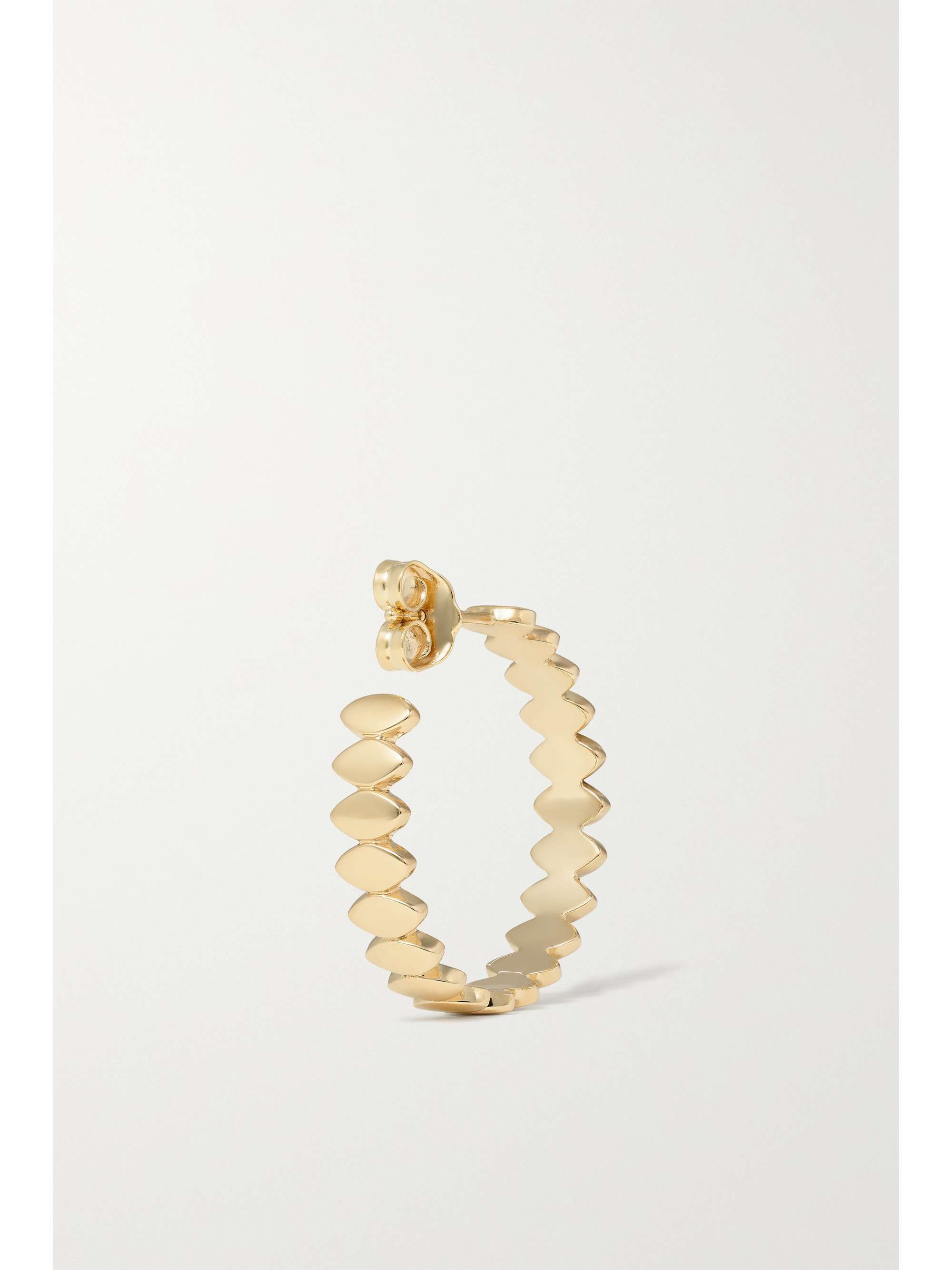 SYDNEY EVAN Medium Marquis Eye 14-karat gold hoop earrings