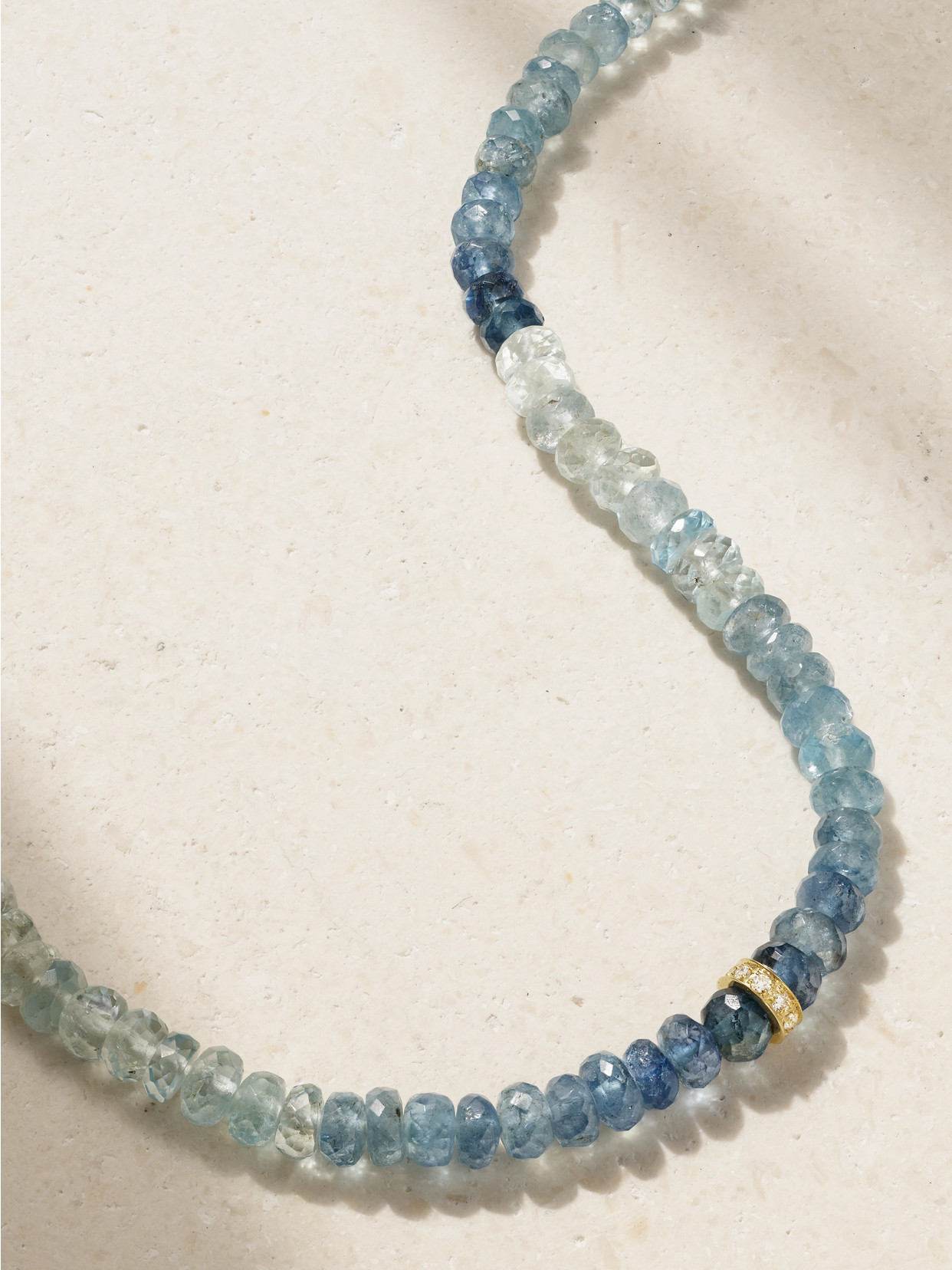 Sydney Evan 14-karat Gold And Diamond Beaded Choker In Gold