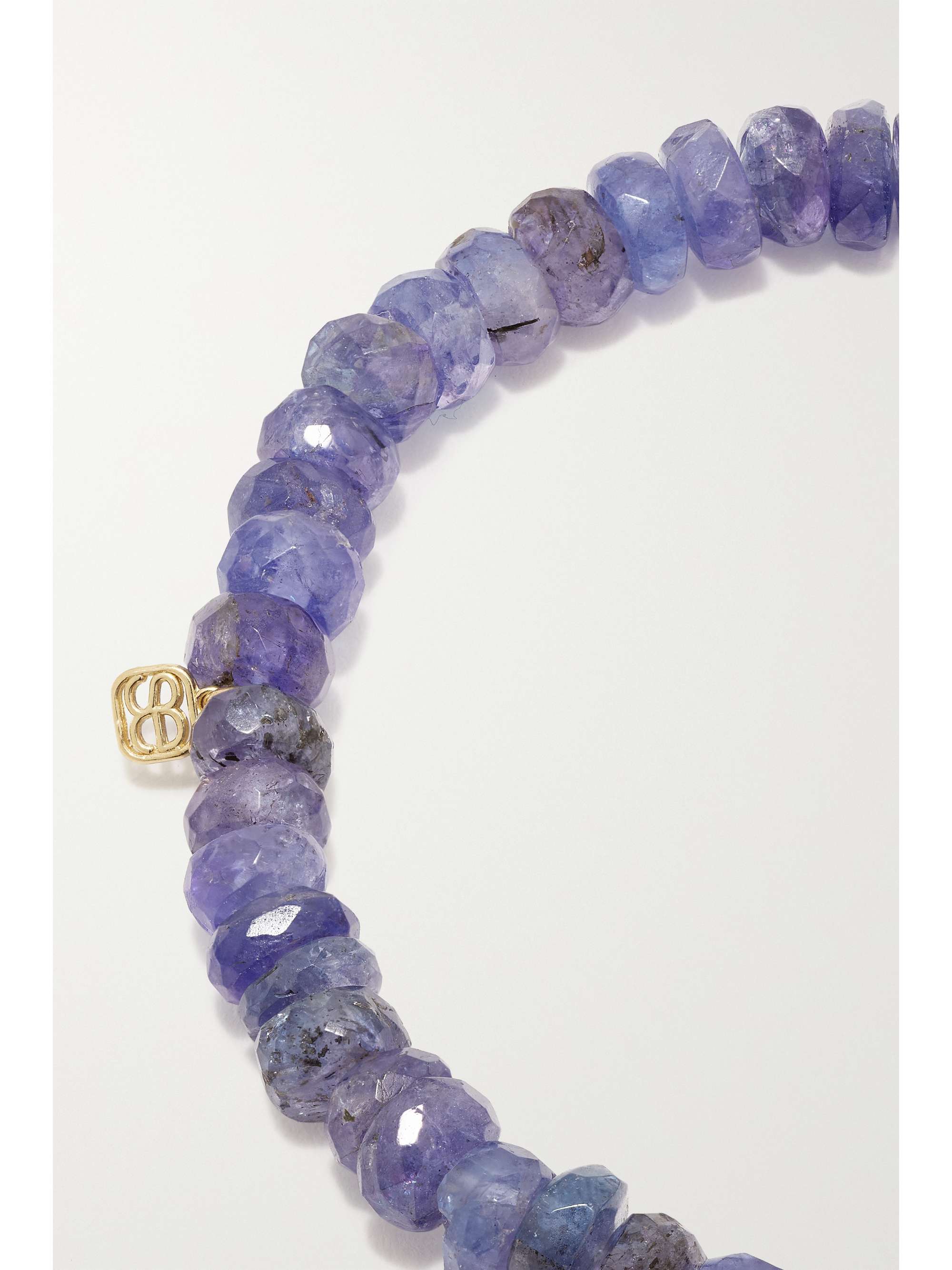 SYDNEY EVAN Tiny Butterfly 14-karat gold, iolite and diamond bracelet