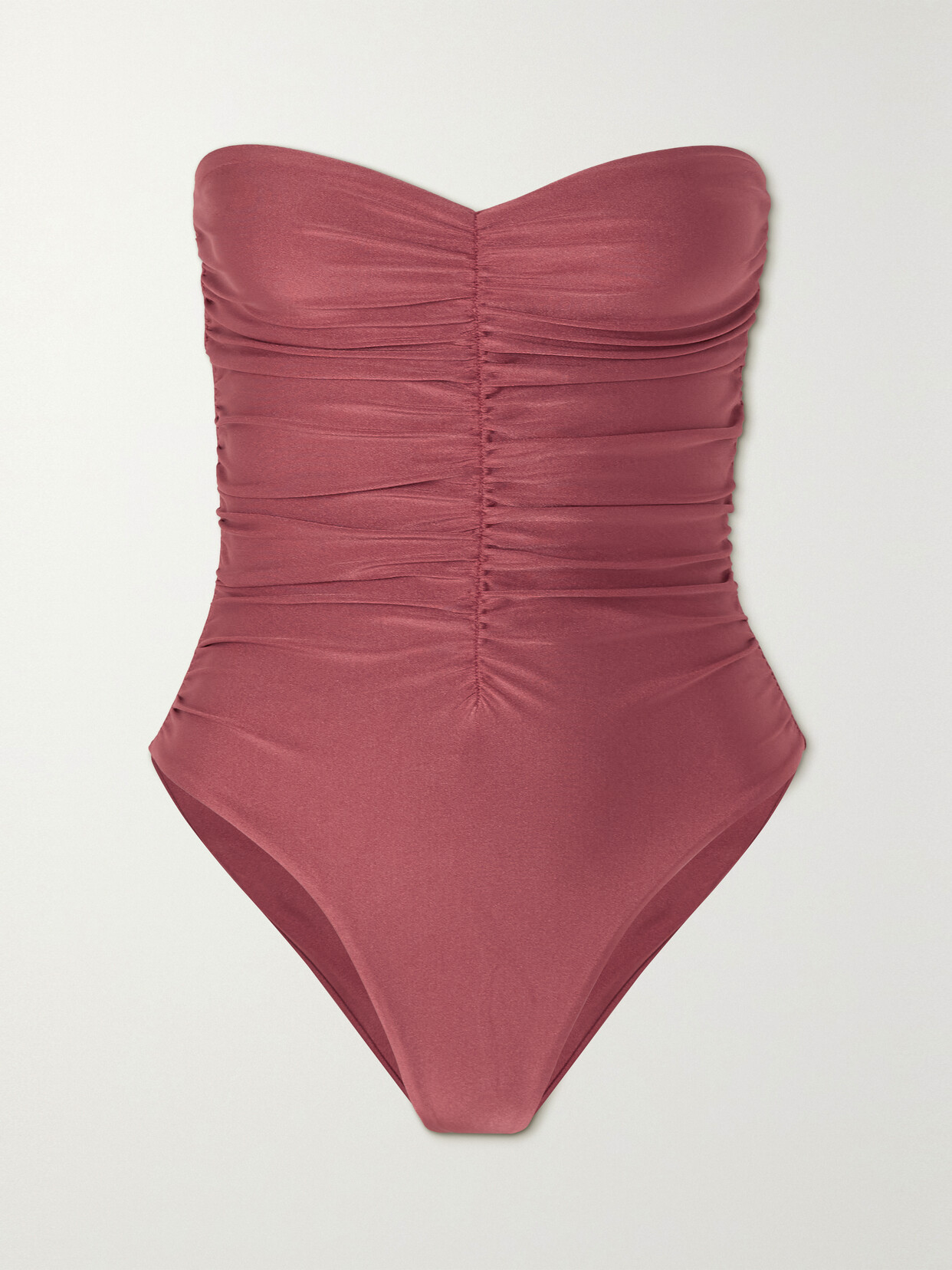 JADE SWIM + Net Sustain Yara Strapless Ruched Swimsuit - Pink