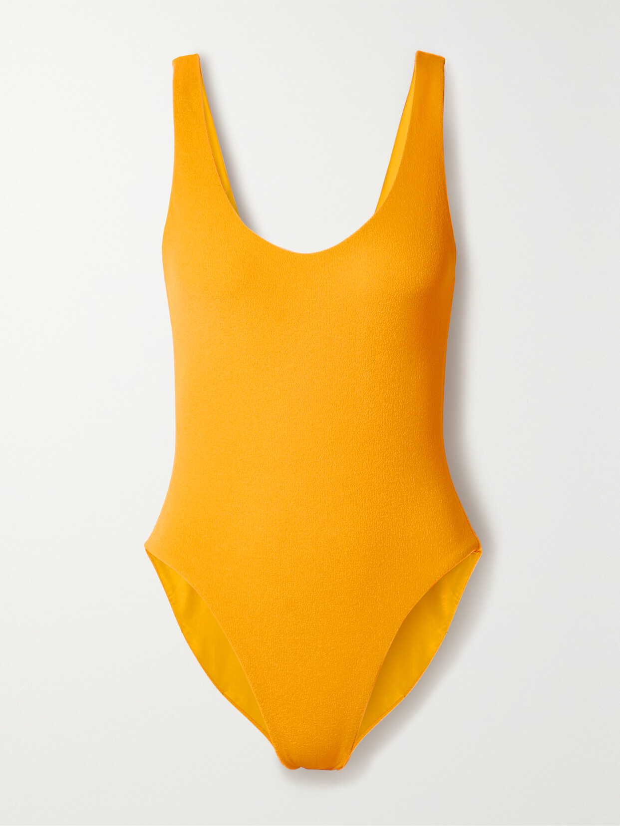 Jade Swim - + Net Sustain Contour Stretch-terry Swimsuit - Yellow