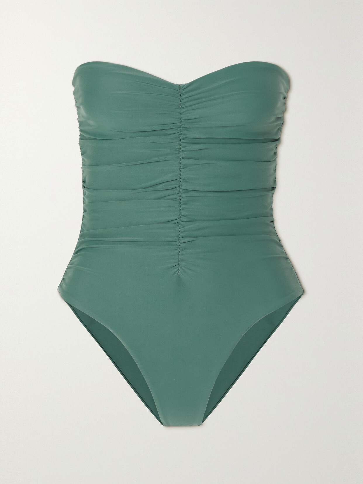 JADE SWIM + Net Sustain Yara Strapless Ruched Swimsuit