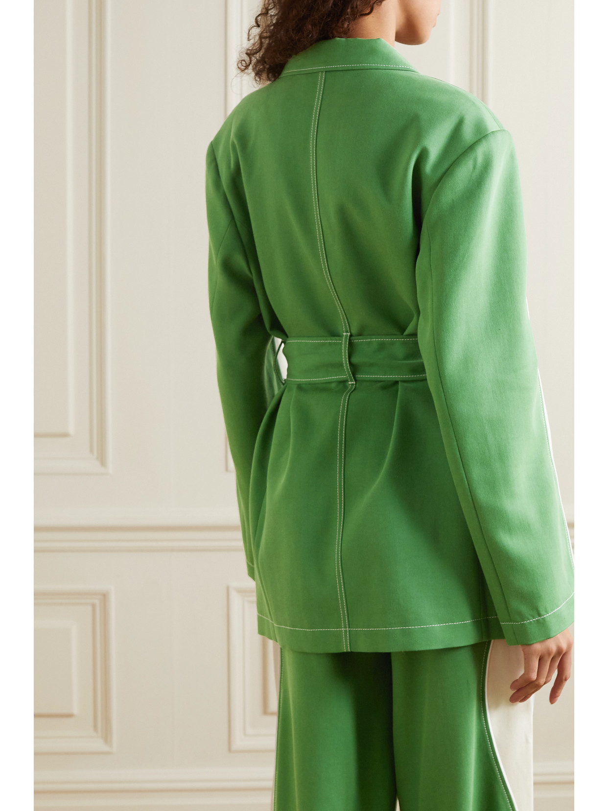 Lagos Belted Lyocell-Twill And Stretch-Cotton Jacket