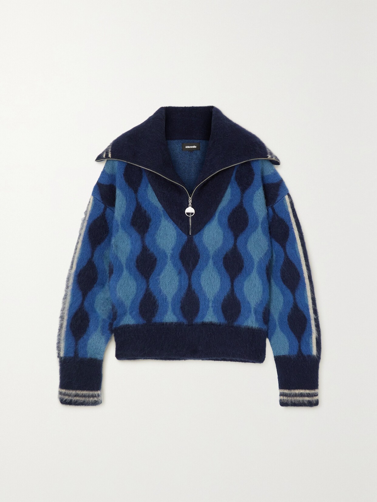 Ahluwalia - Intarsia Knitted Sweater - Blue