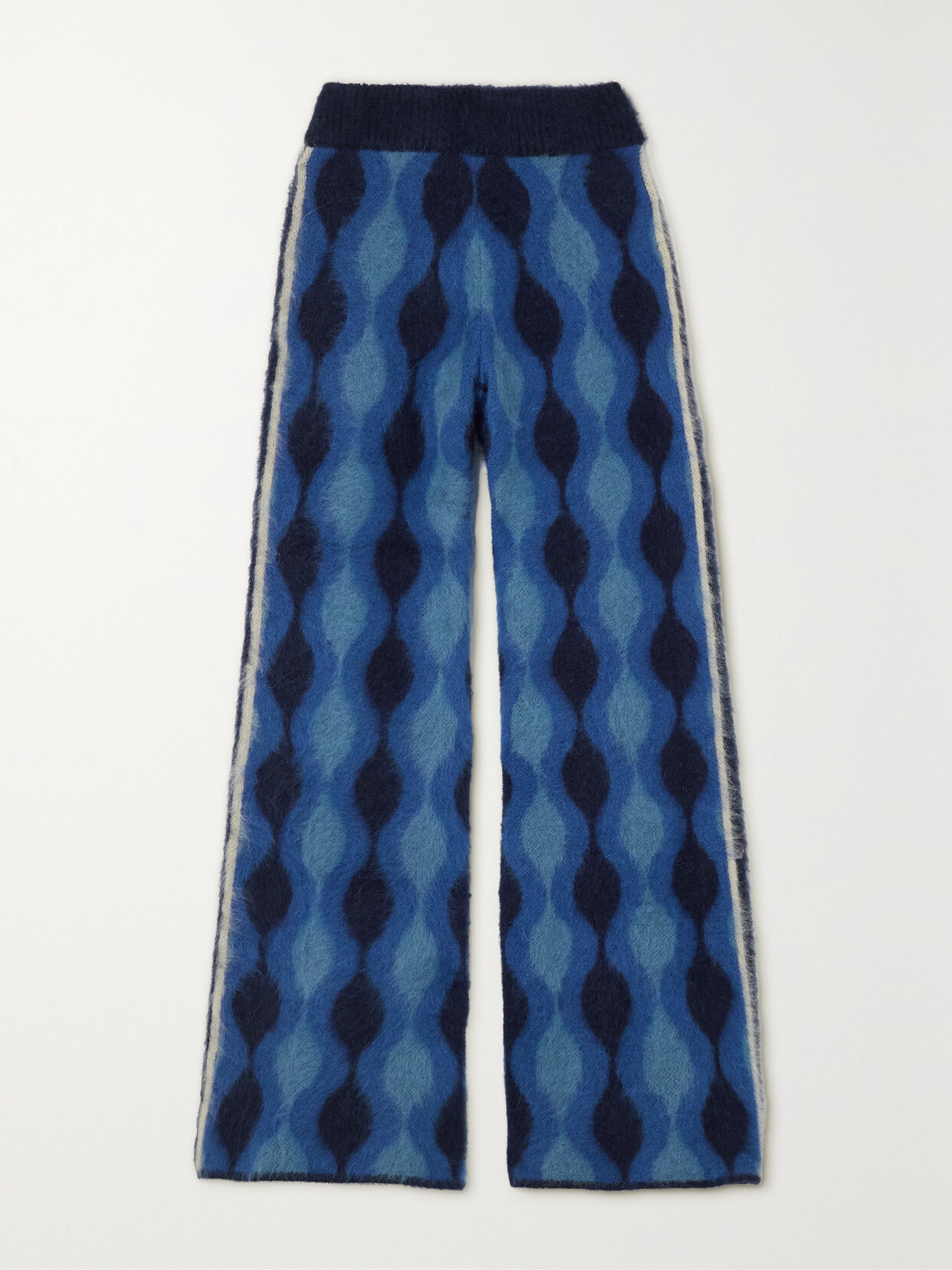 Ahluwalia - Intarsia Knitted Straight-leg Pants - Blue