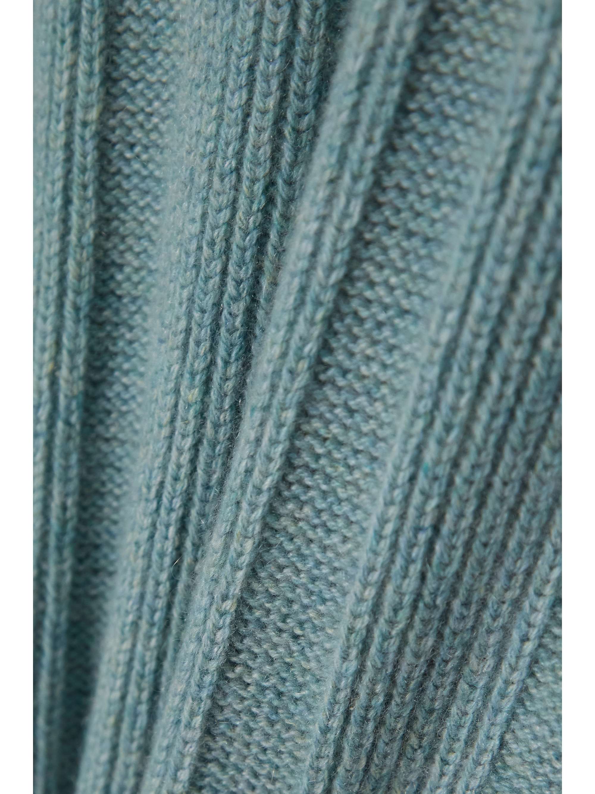 THE ELDER STATESMAN Ribbed cashmere midi dress