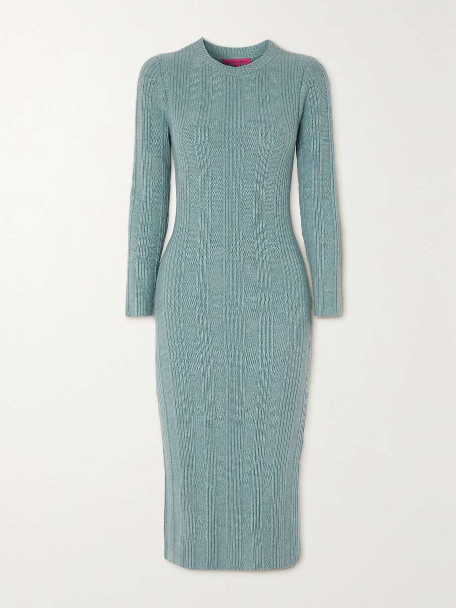 net-a-porter.com | Ribbed cashmere midi dress