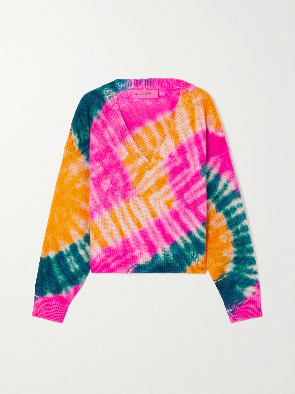 Shop The Elder Statesman Tie-dyed Cashmere Sweater In Pink