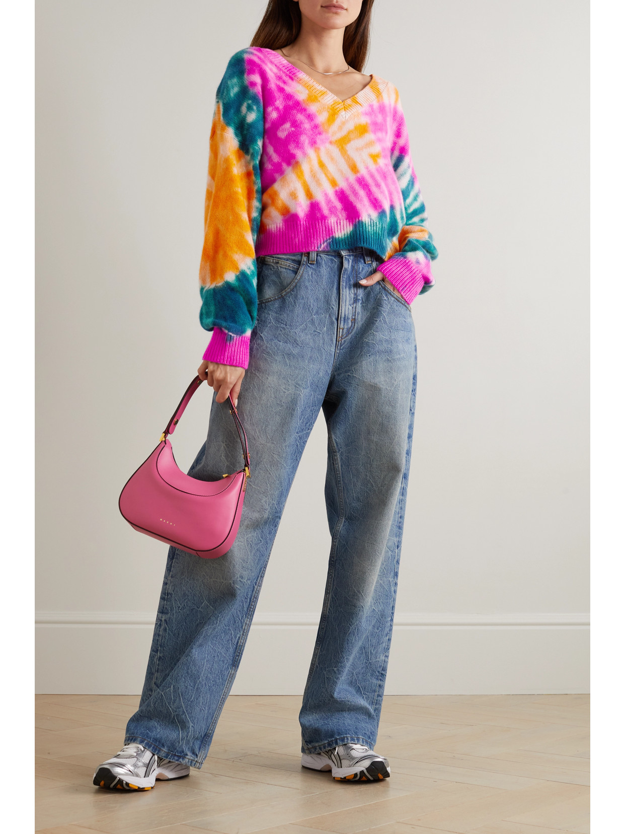 Shop The Elder Statesman Tie-dyed Cashmere Sweater In Pink