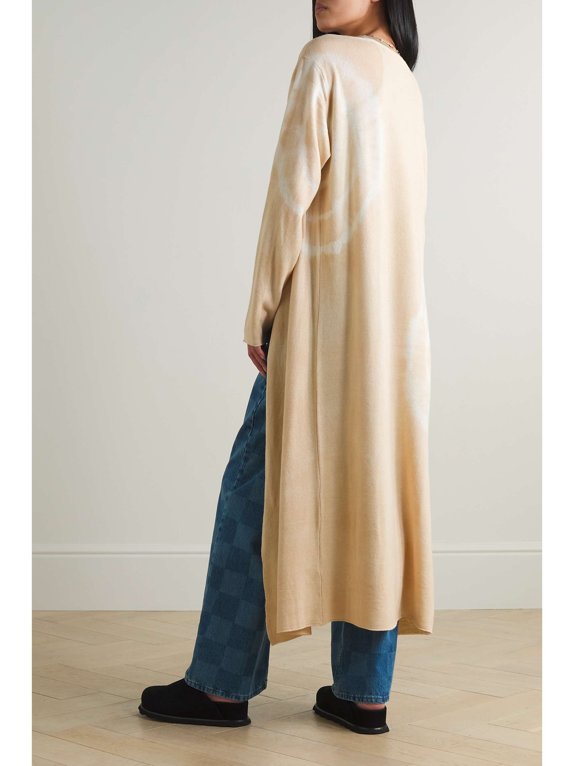 THE ELDER STATESMAN Spiral City tie-dyed merino wool and cashmere-blend cardigan