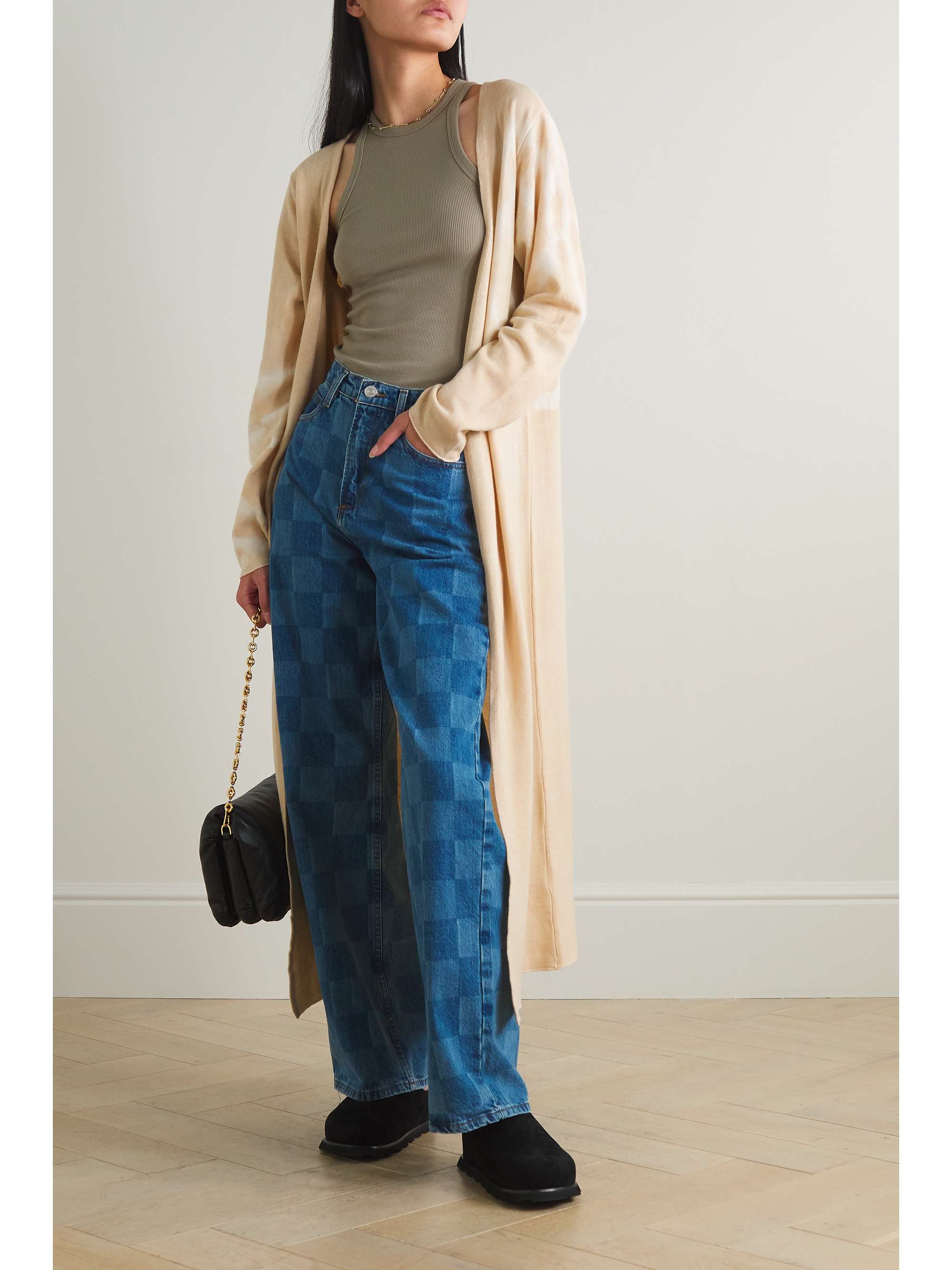 THE ELDER STATESMAN Spiral City tie-dyed merino wool and cashmere-blend cardigan