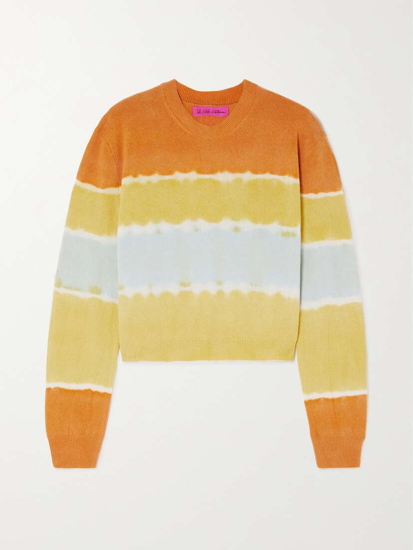 The Elder Statesman Deep Dive Tie-dyed Merino Wool And Cashmere-blend Sweater