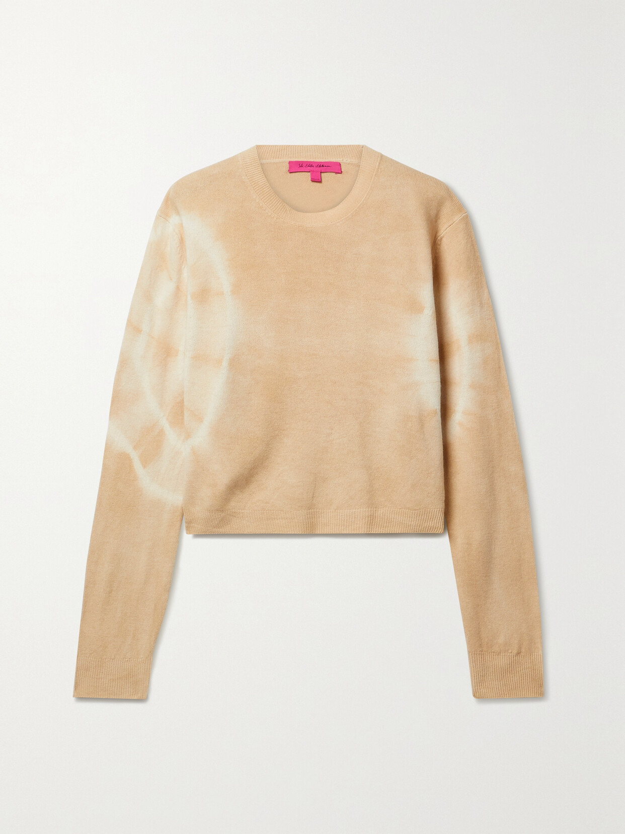 The Elder Statesman - Spiral City Tie-dyed Wool And Cashmere-blend Sweater - Neutrals