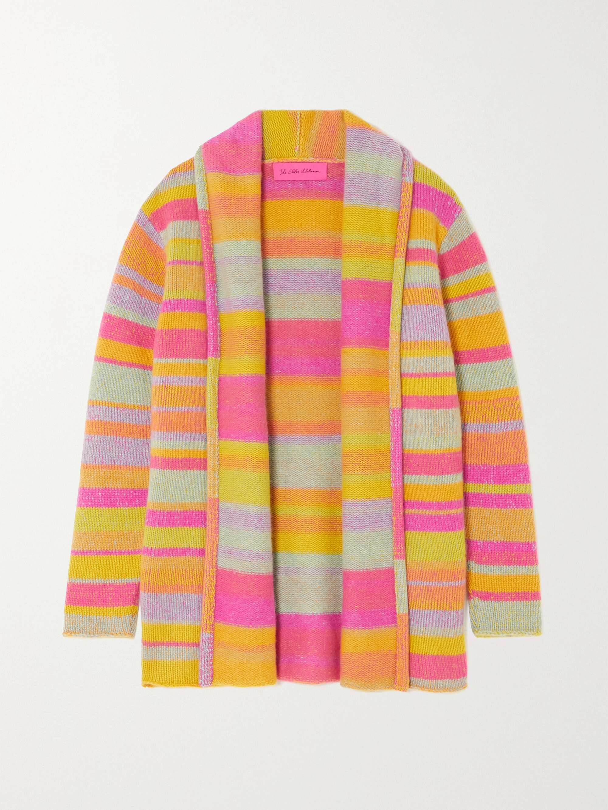 THE ELDER STATESMAN Striped cashmere cardigan | NET-A-PORTER