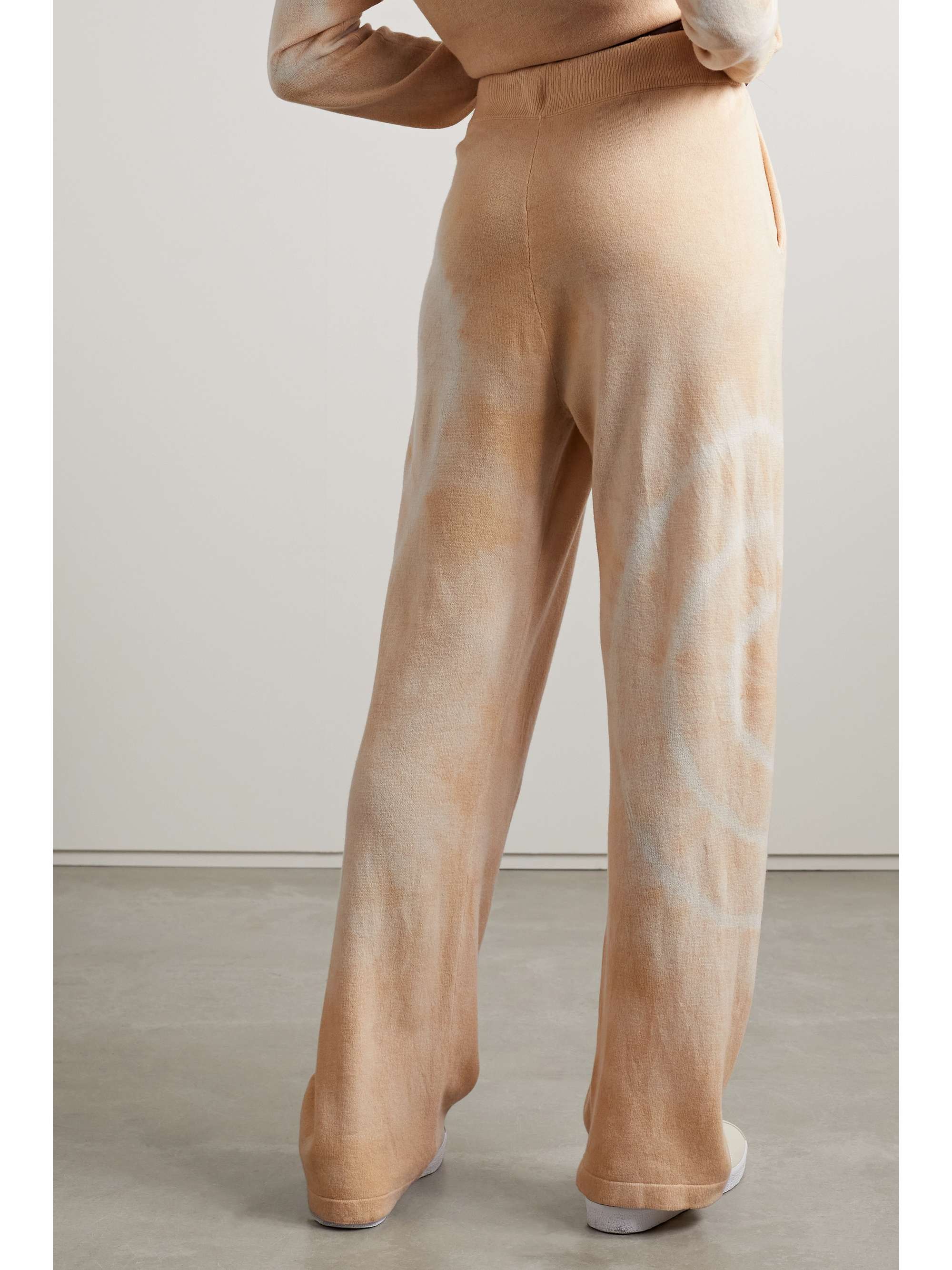 THE ELDER STATESMAN Spiral City tie-dyed wool and cashmere-blend track pants