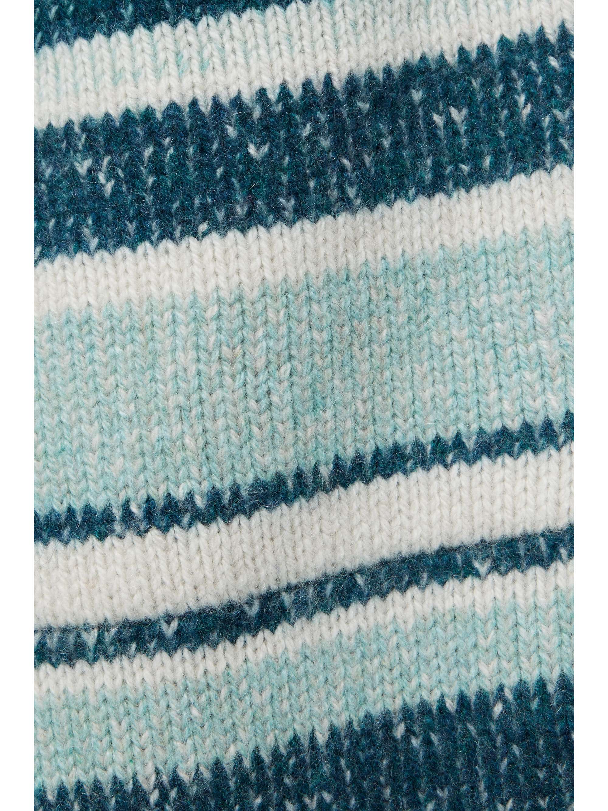 THE ELDER STATESMAN Belted striped cashmere cardigan