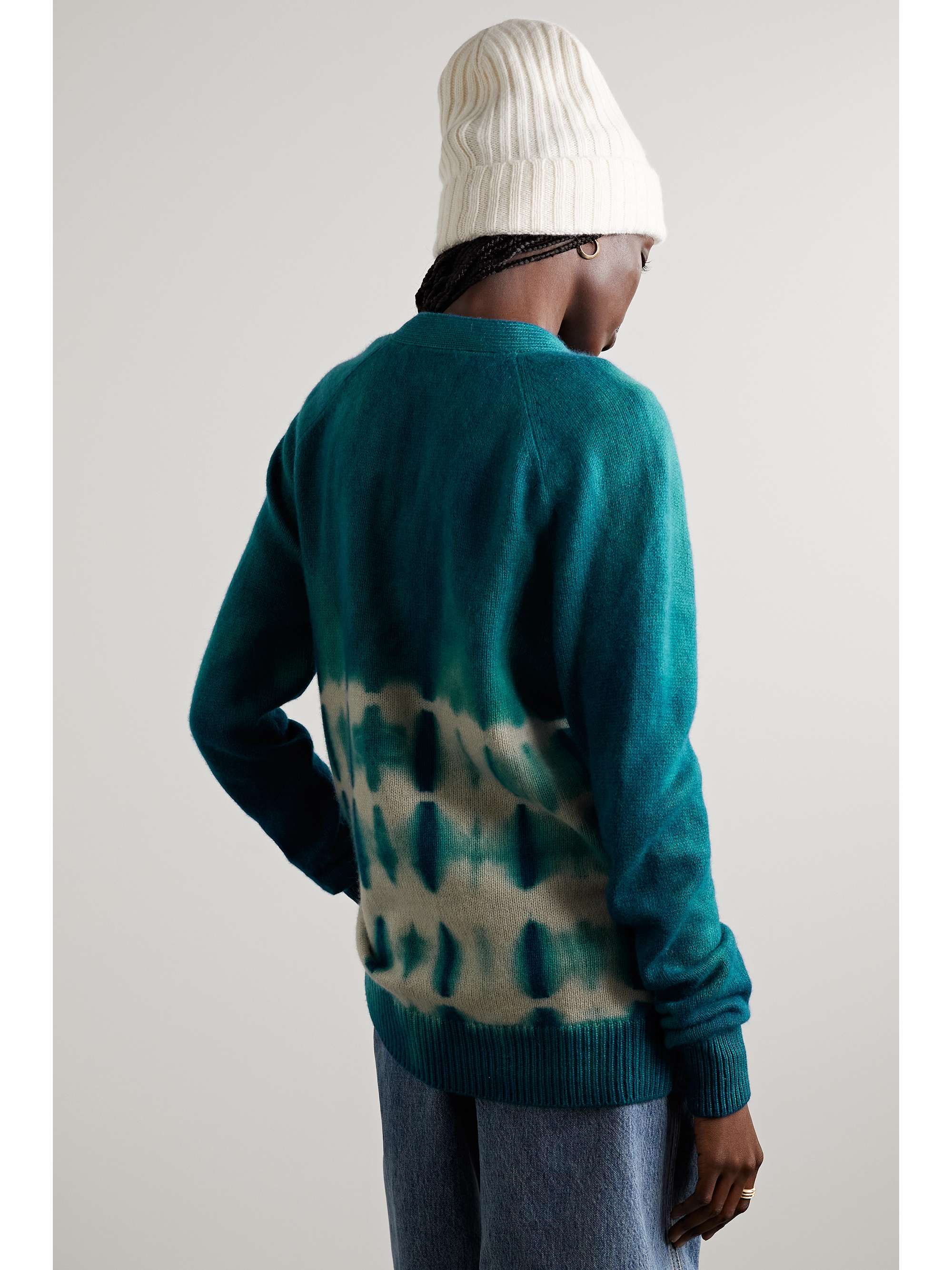 THE ELDER STATESMAN Vision tie-dyed cashmere cardigan