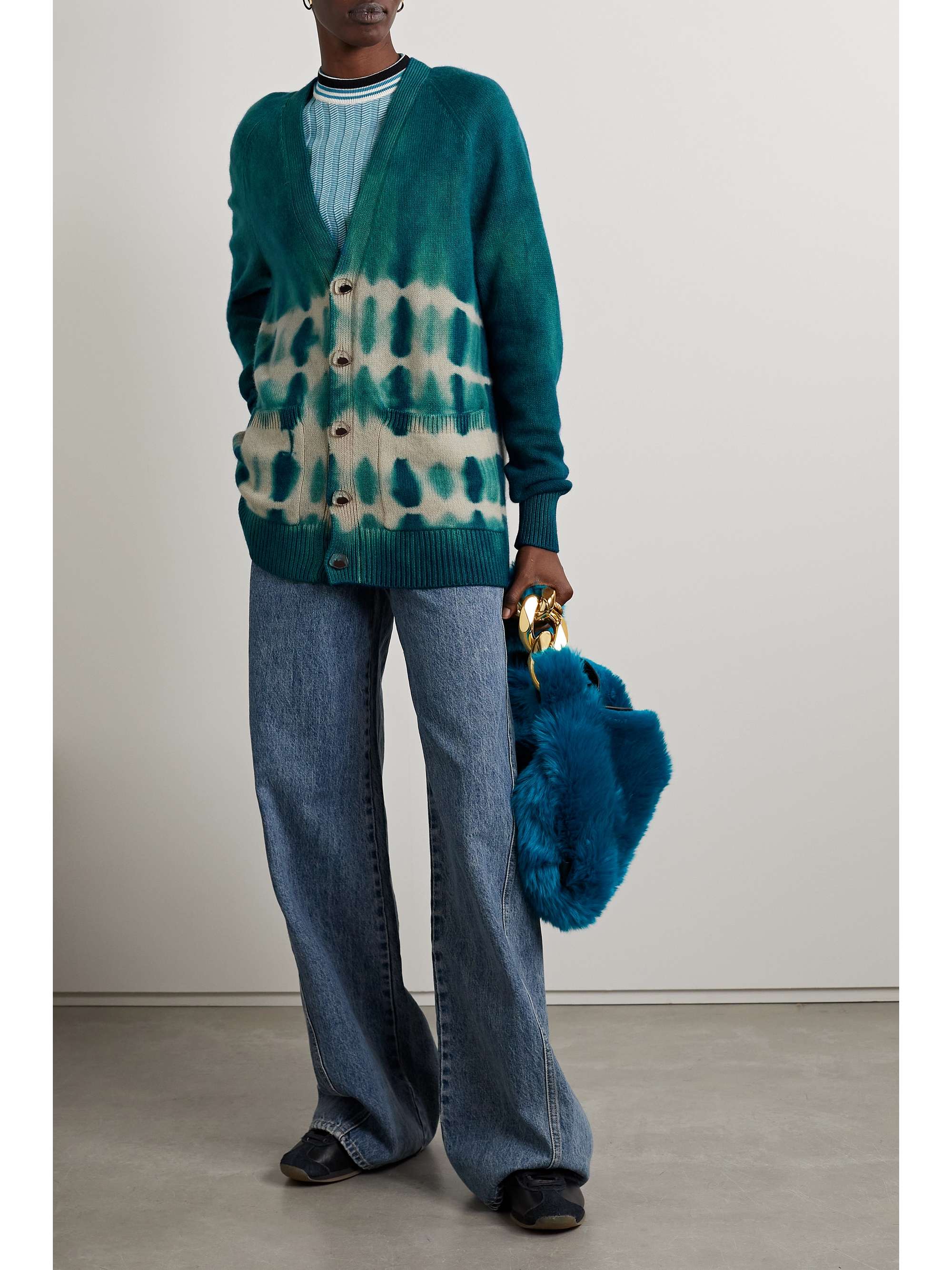 THE ELDER STATESMAN Vision tie-dyed cashmere cardigan