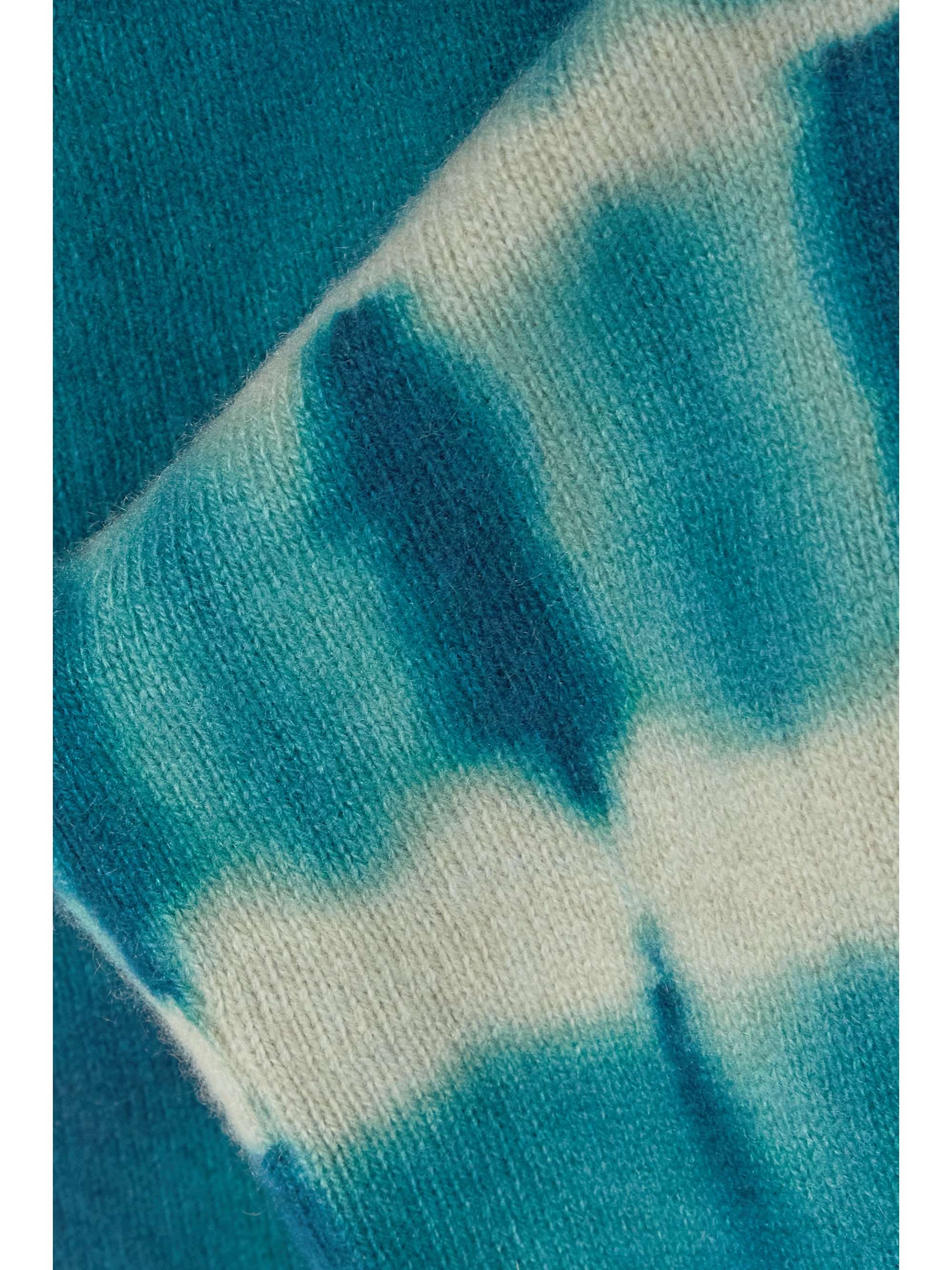 THE ELDER STATESMAN Vision tie-dyed cashmere wide-leg pants