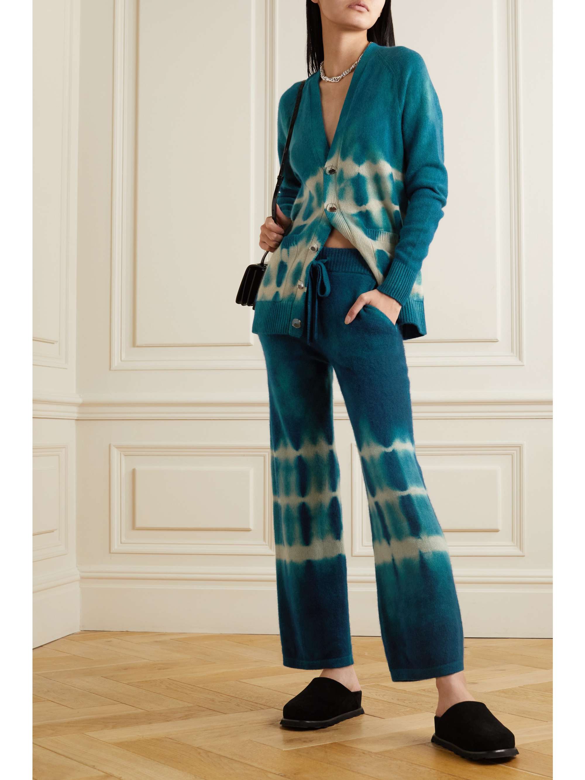 Bebé Polémico espada THE ELDER STATESMAN Vision tie-dyed cashmere wide-leg pants | NET-A-PORTER