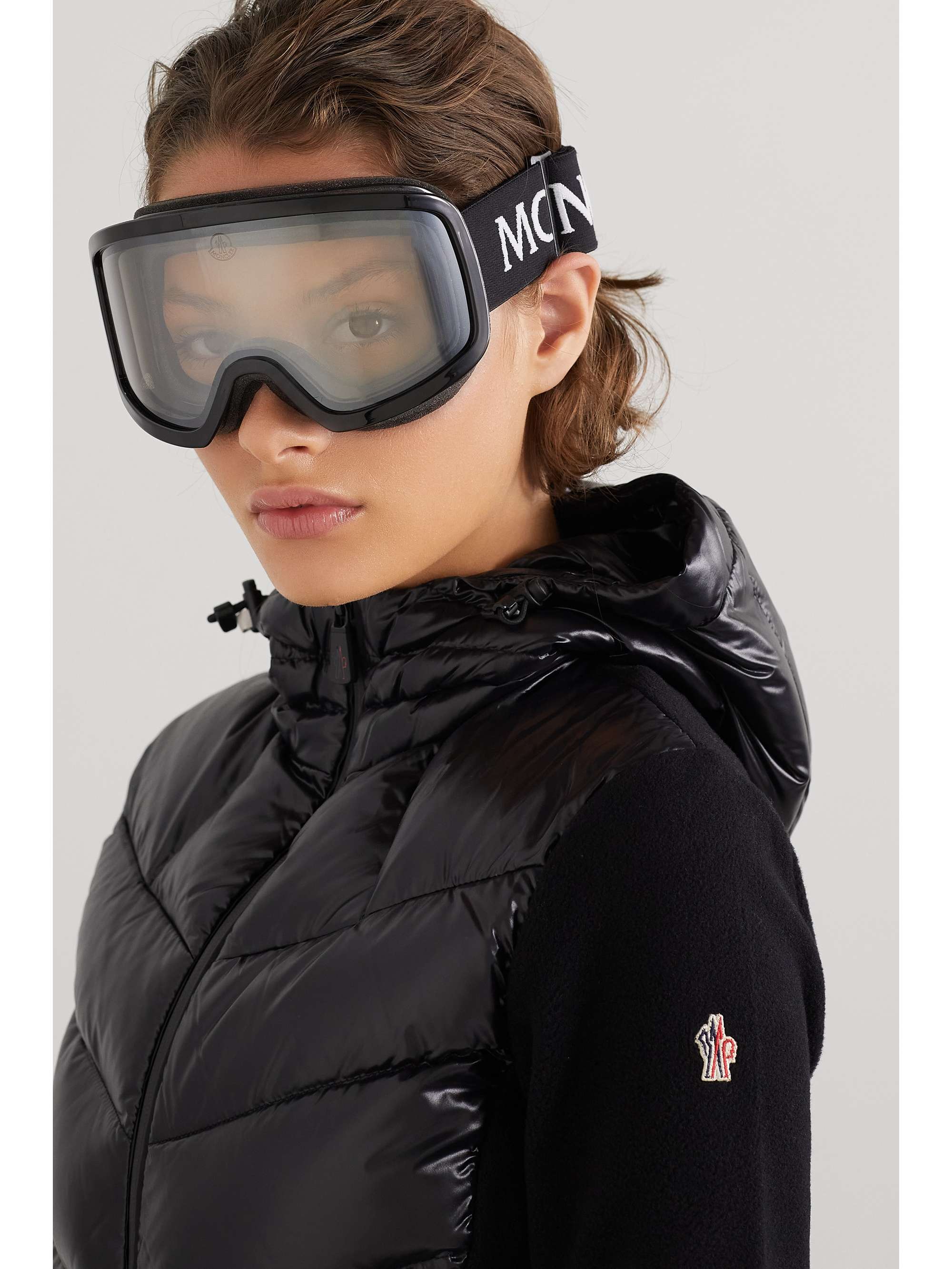 Black Stirrup technical-twill ski leggings, Moncler