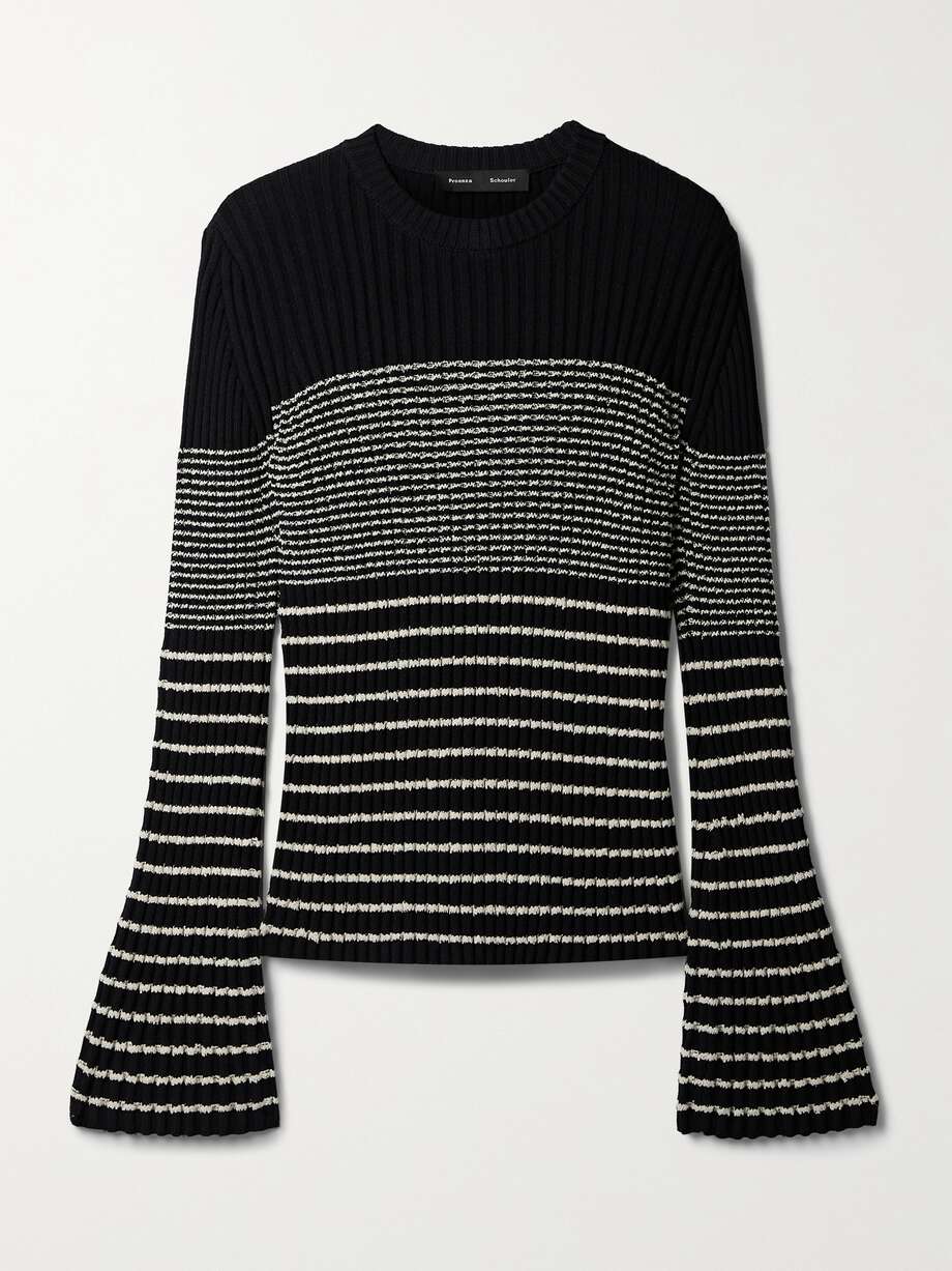 net-a-porter.com | Striped ribbed-knit sweater