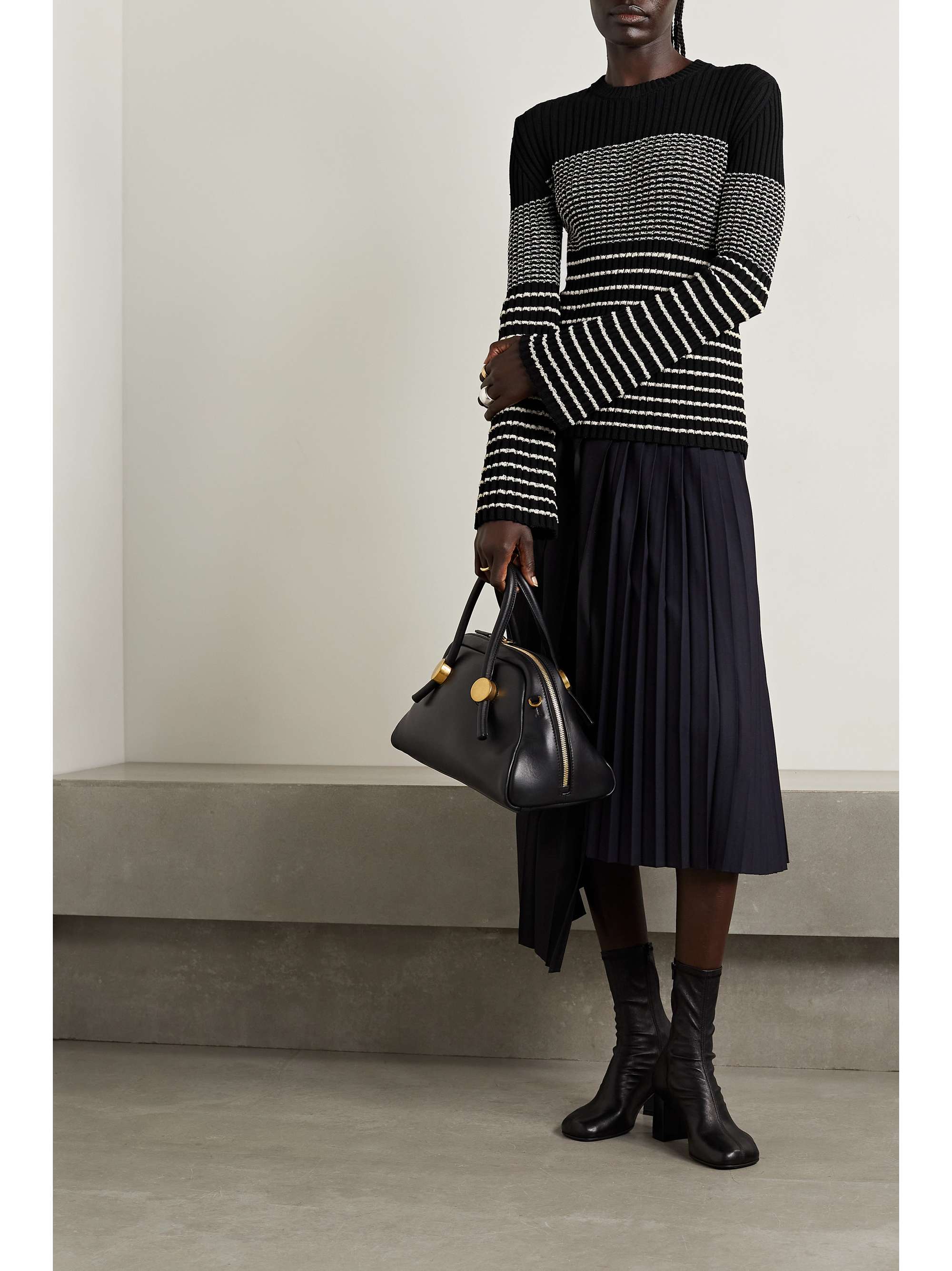 PROENZA SCHOULER Striped ribbed-knit sweater