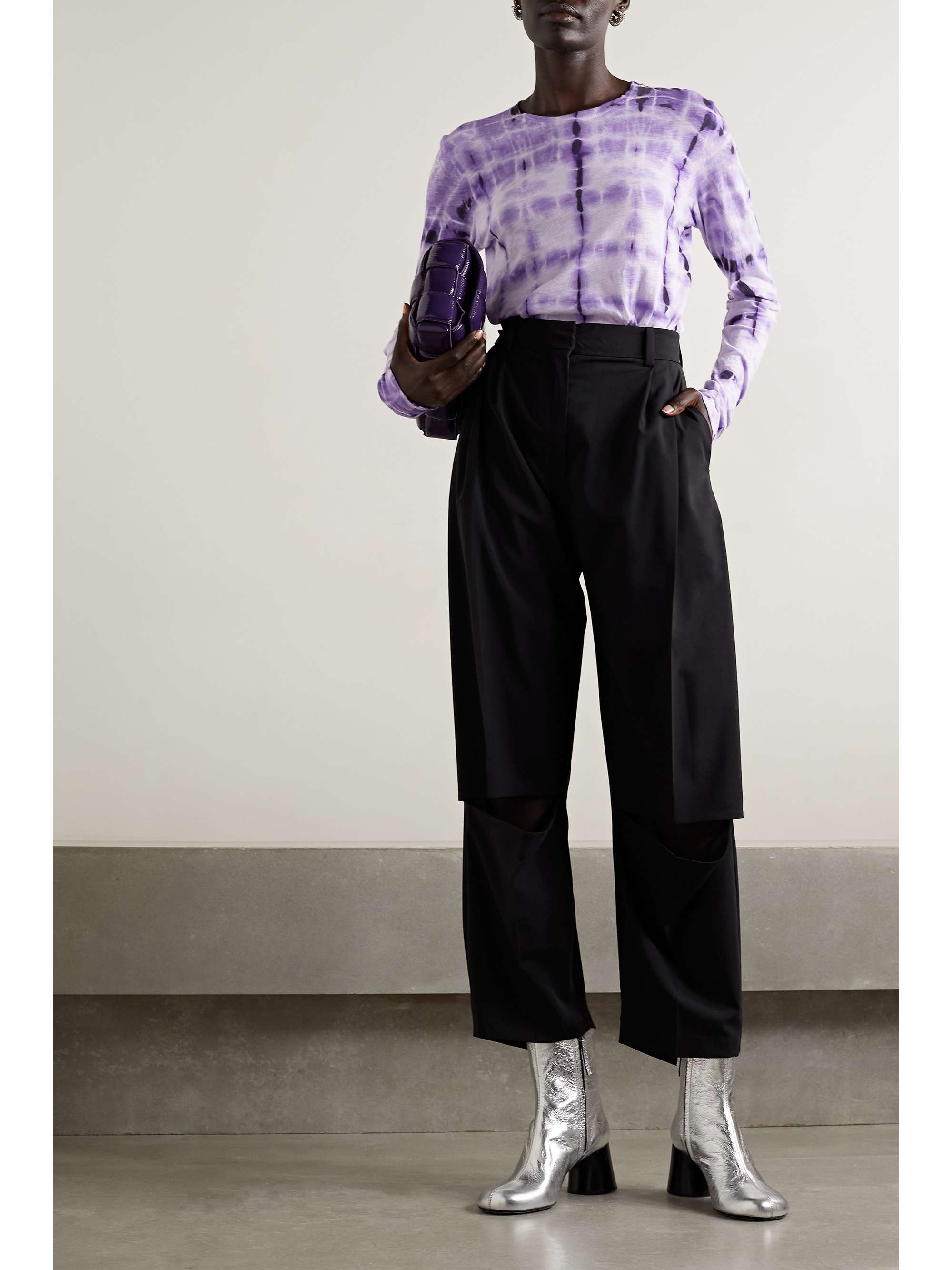 PROENZA SCHOULER Tie-dyed cotton-jersey top
