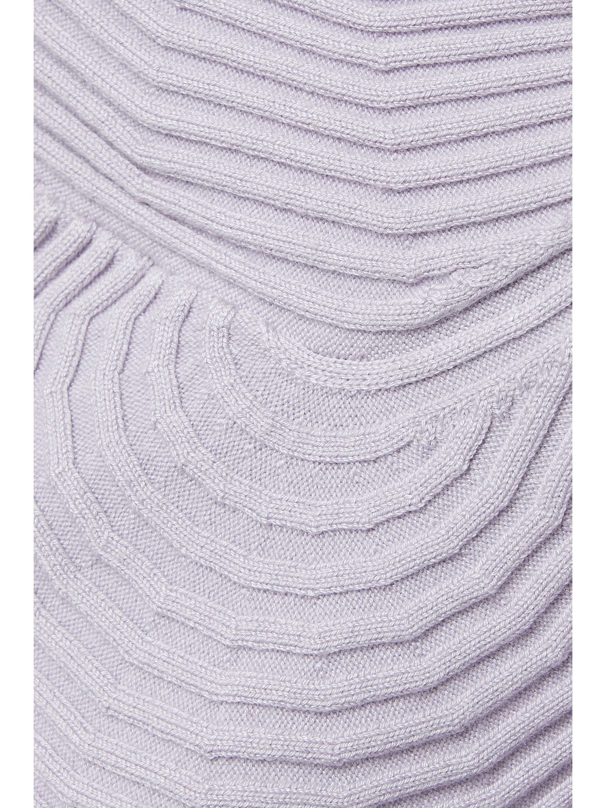 PROENZA SCHOULER Ruffled ribbed silk and cashmere-blend midi dress
