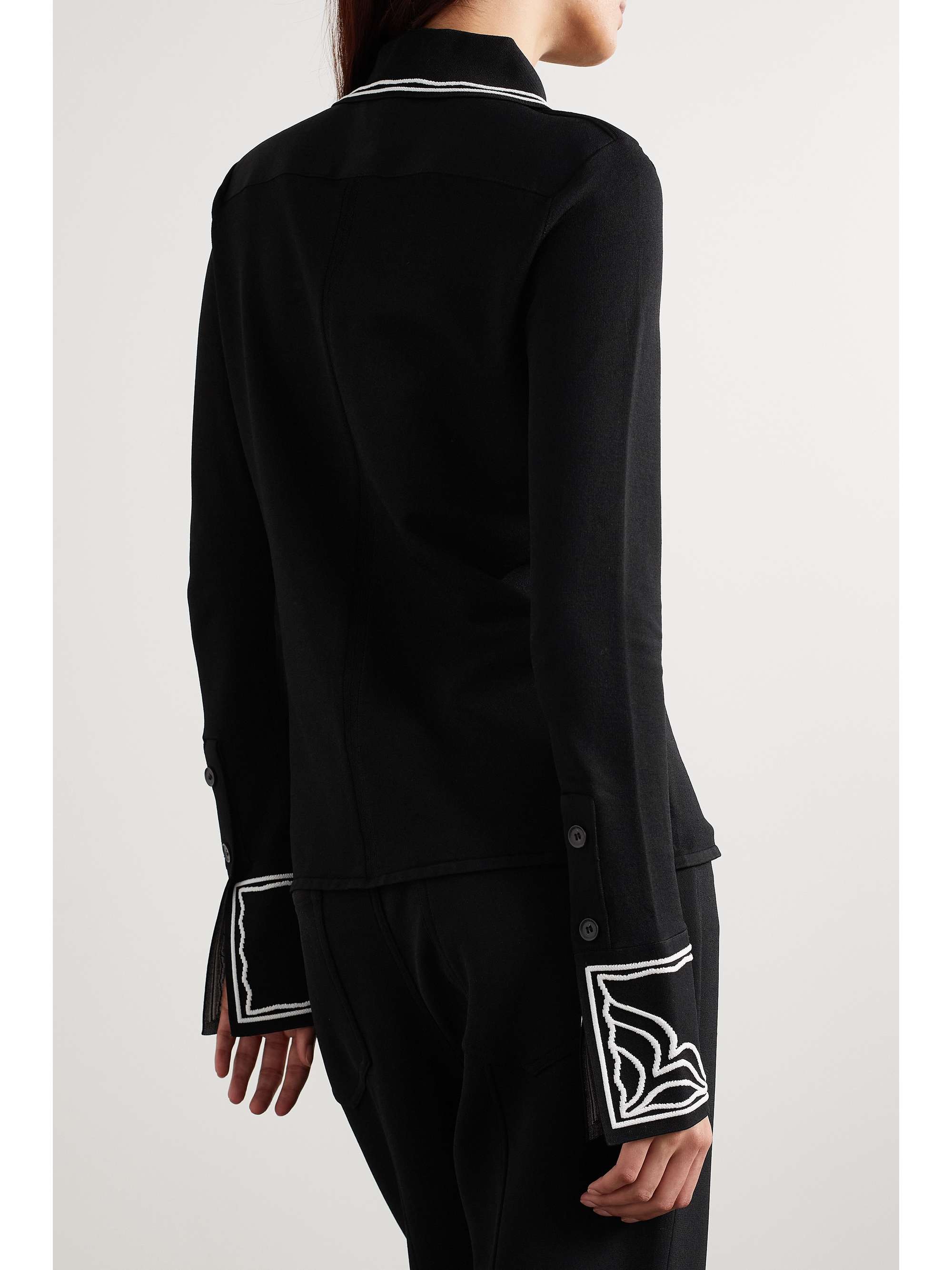 PROENZA SCHOULER Embroidered stretch-knit shirt