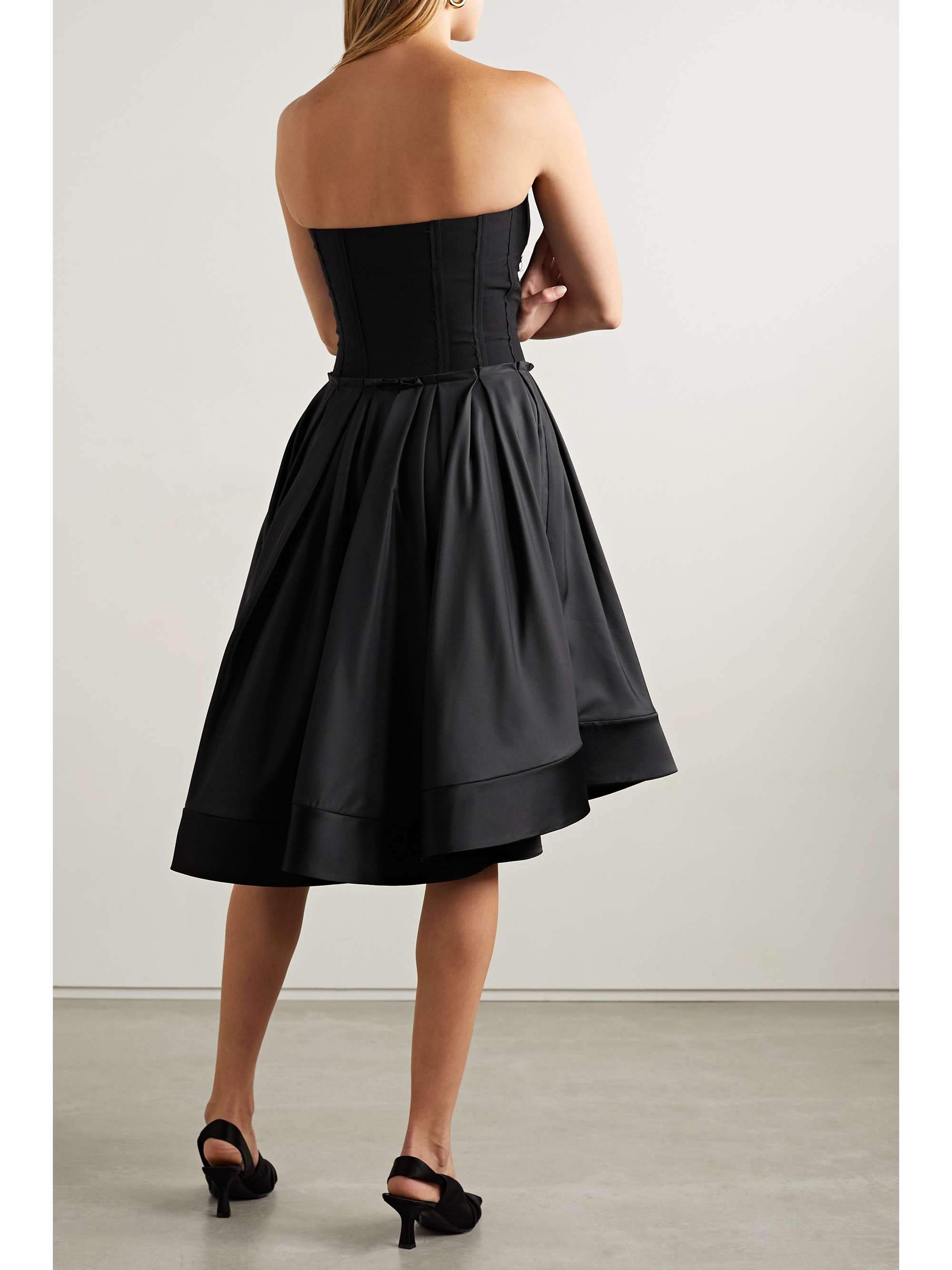 PROENZA SCHOULER Strapless wool-blend jersey and taffeta dress