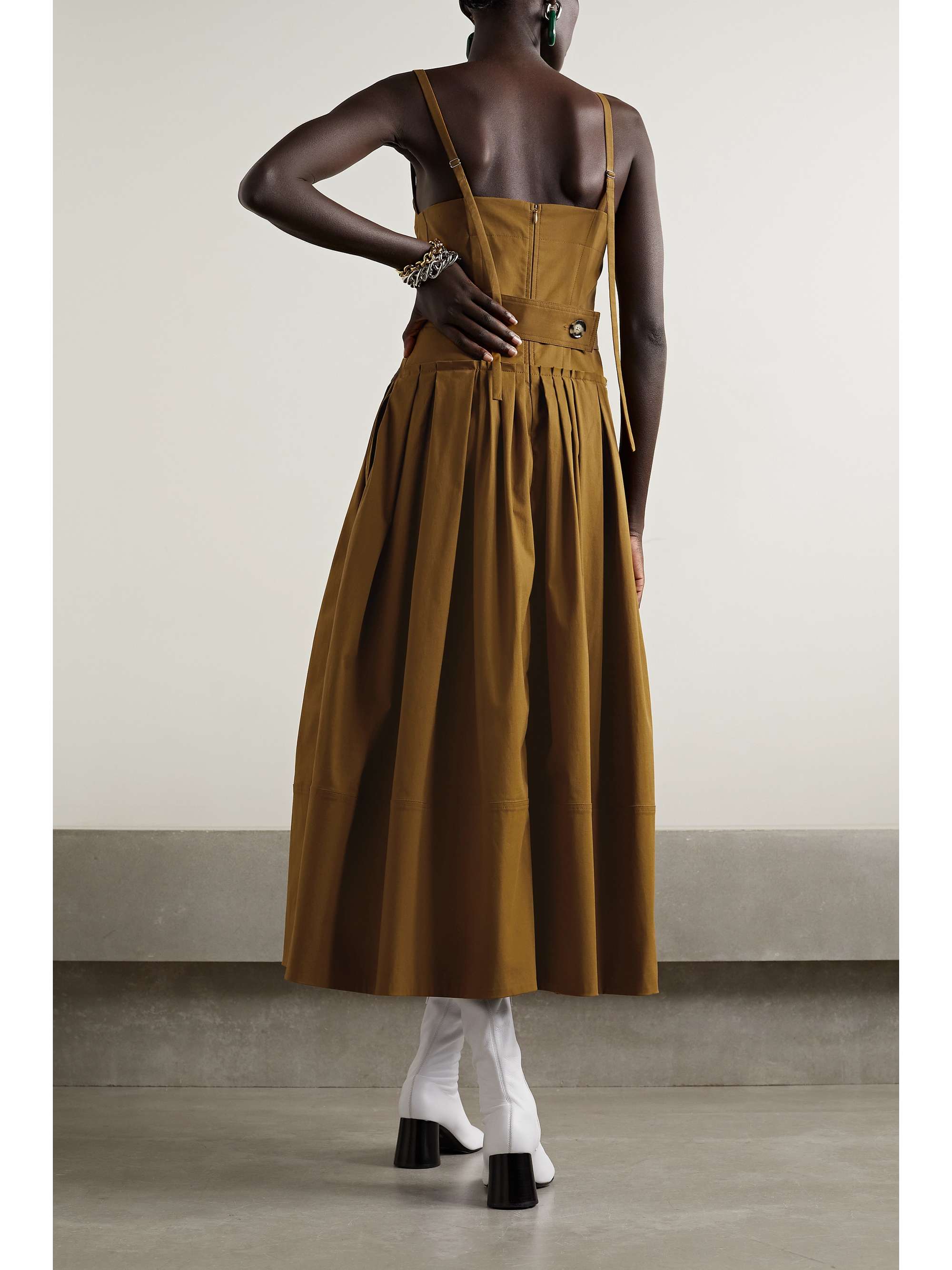 PROENZA SCHOULER Cotton-blend poplin midi dress