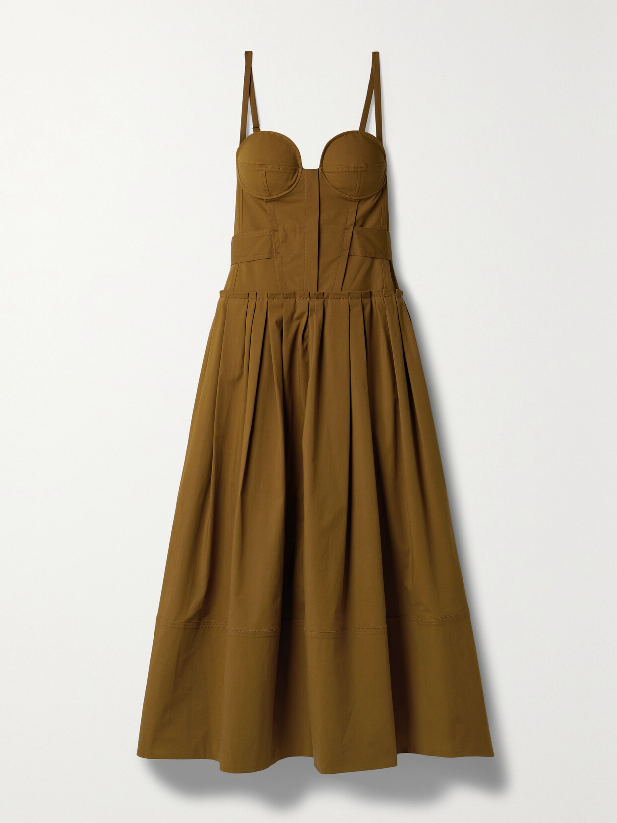 PROENZA SCHOULER COTTON-BLEND POPLIN MIDI DRESS