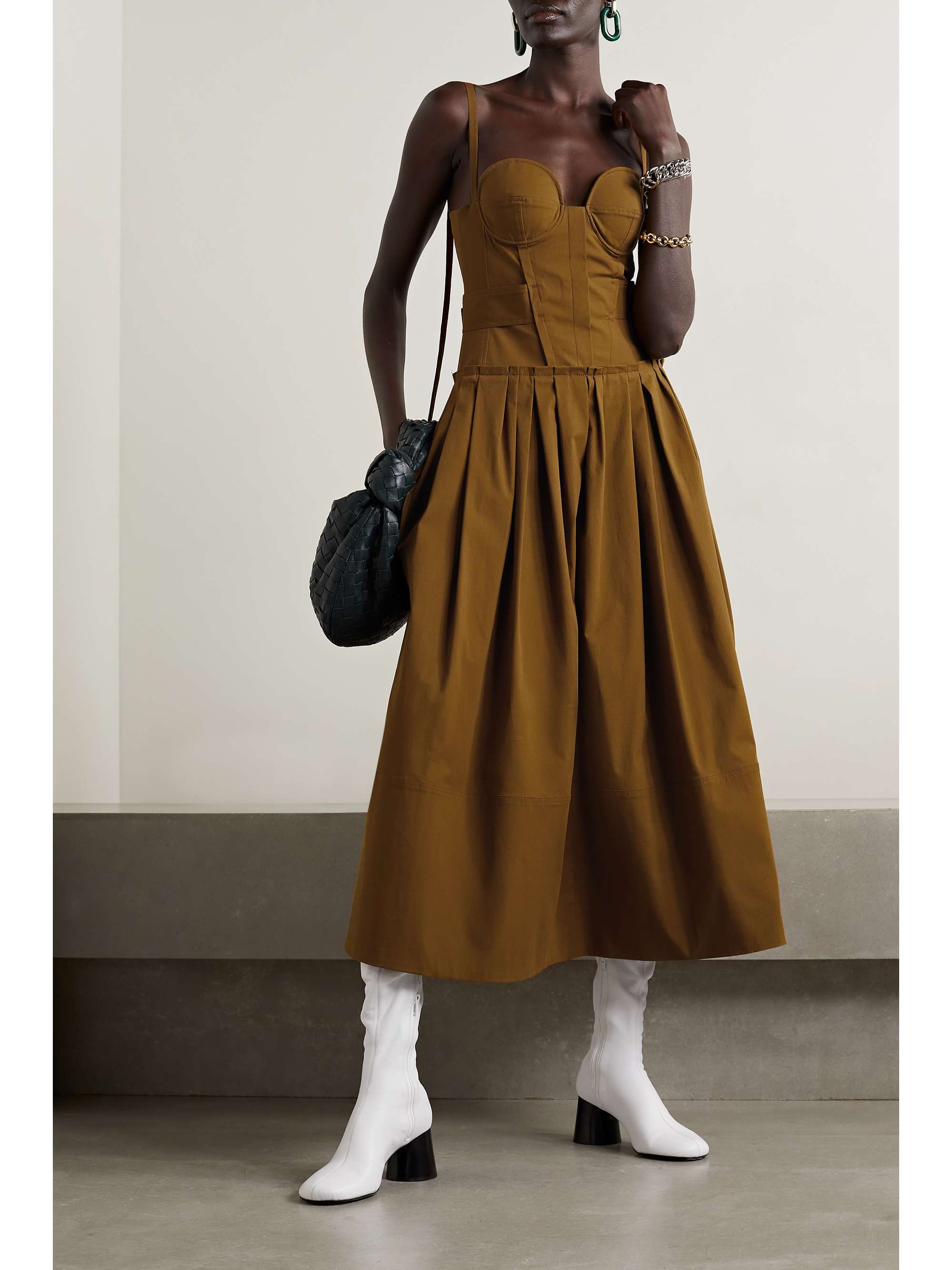 PROENZA SCHOULER Cotton-blend poplin midi dress