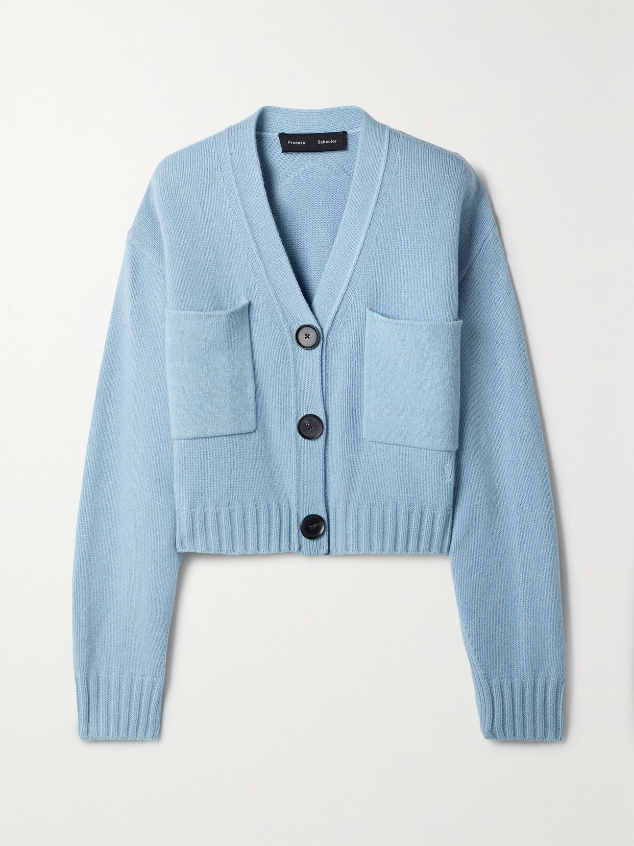 Proenza Schouler Cropped Cashmere-blend Cardigan - Blue