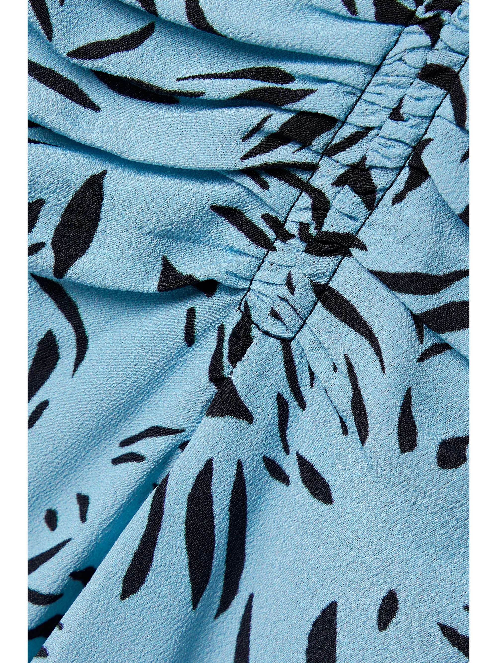 PROENZA SCHOULER Smocked printed crepe midi dress